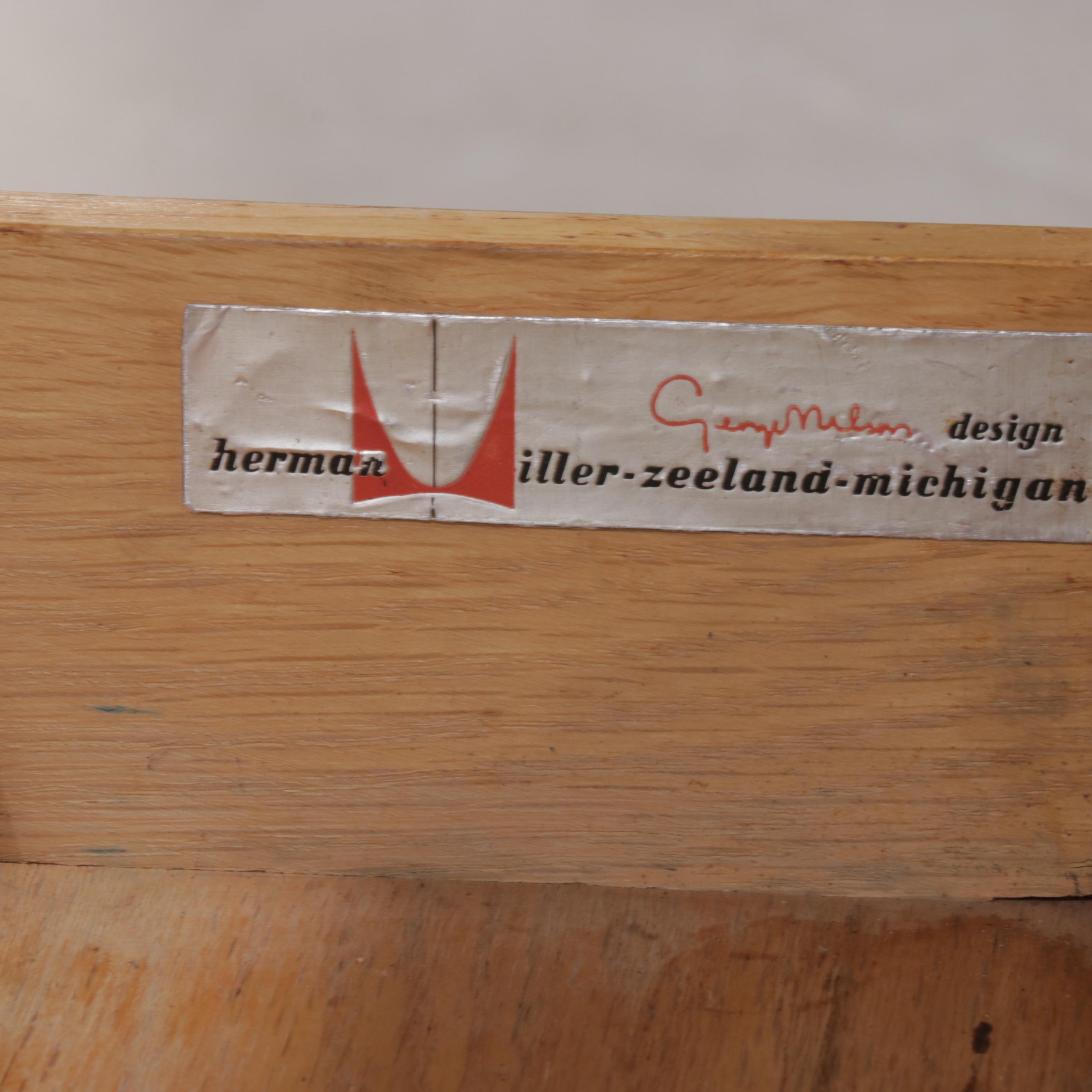 George Nelson for Herman Miller Walnut Planter and Integrated Lamp End Table