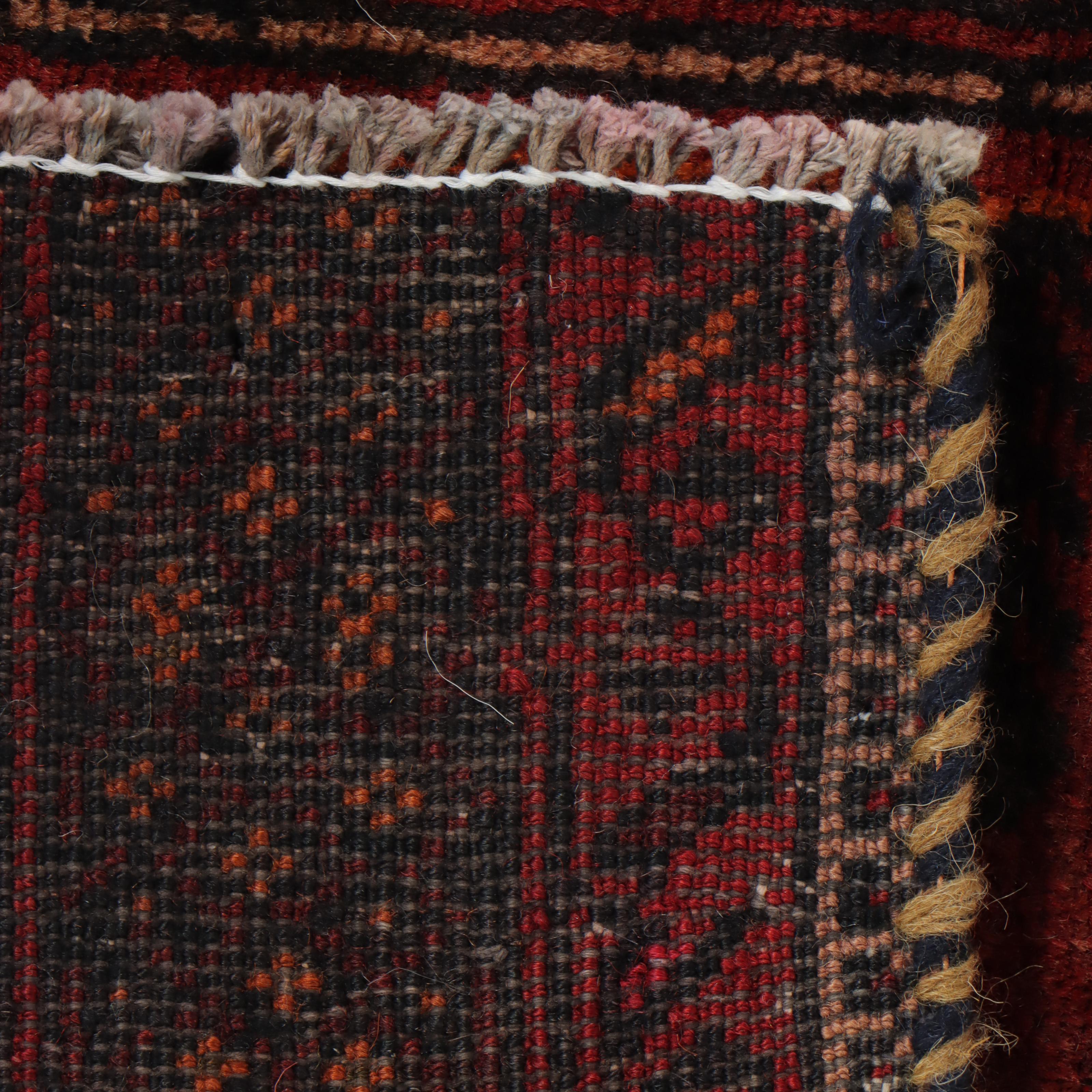 3'6 x 5'1 Hand-Knotted Persian Qashqai Remnant Area Rug