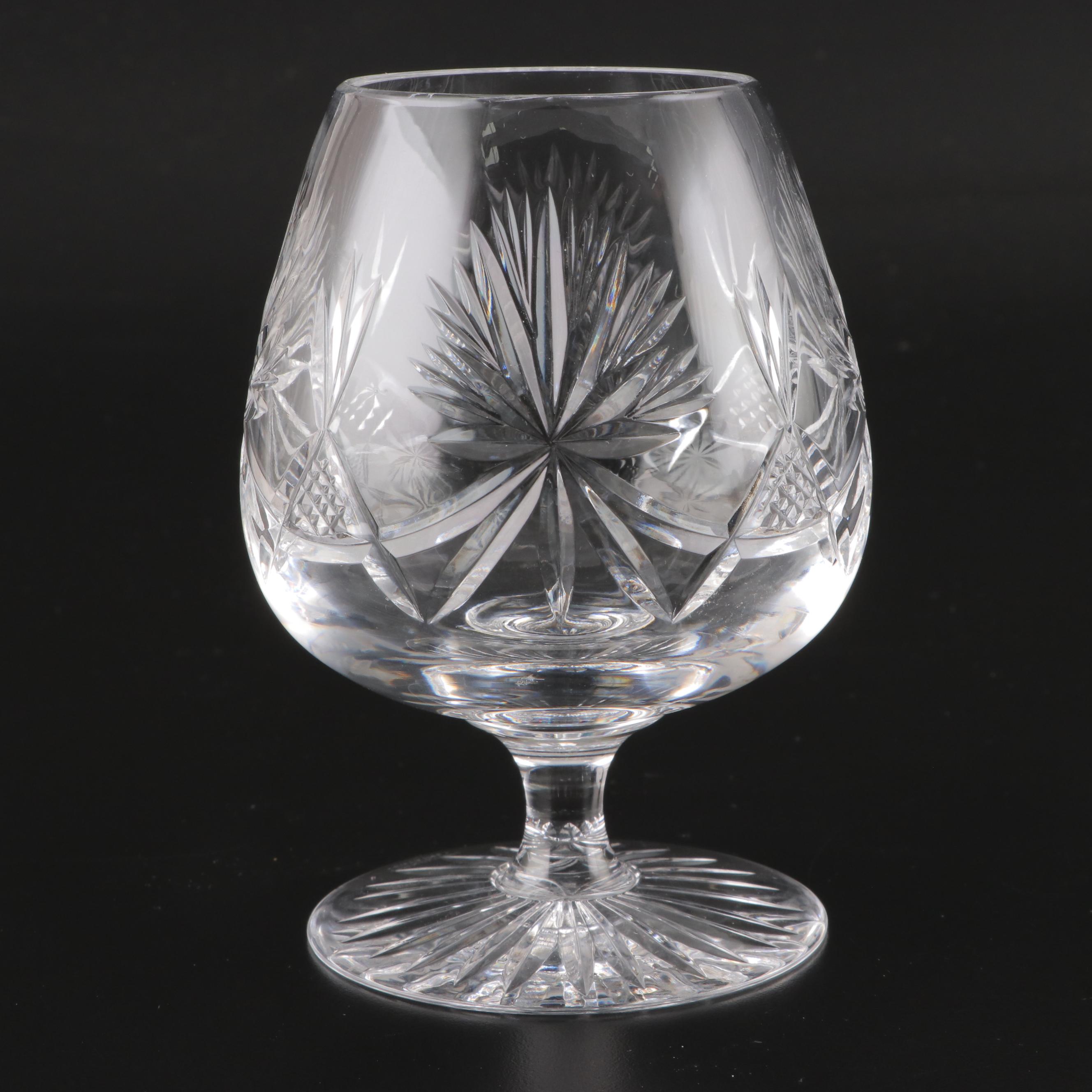 Christofle "Scottish" Martini Glasses with Edinburgh Crystal Brandy Glasses
