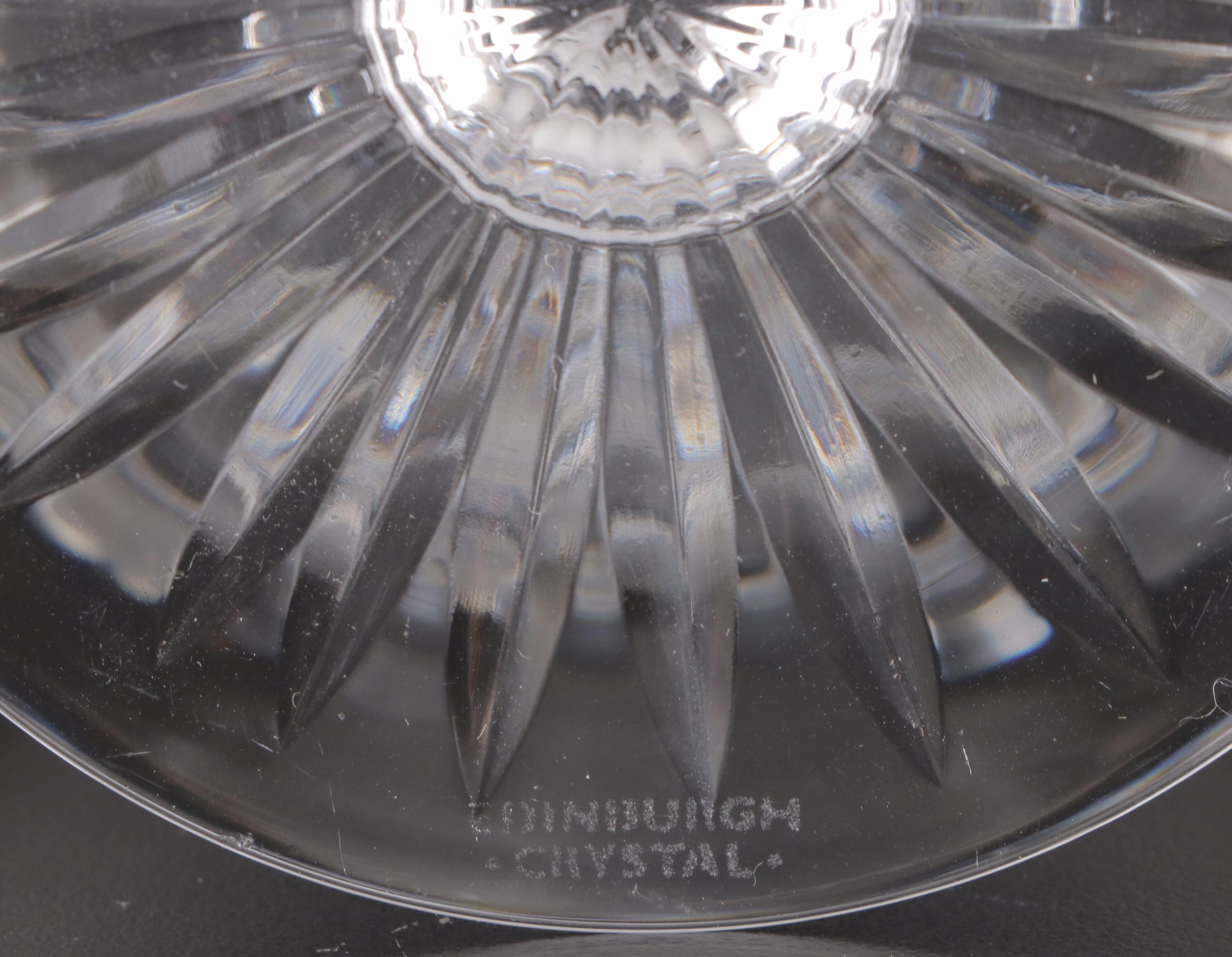 Christofle "Scottish" Martini Glasses with Edinburgh Crystal Brandy Glasses