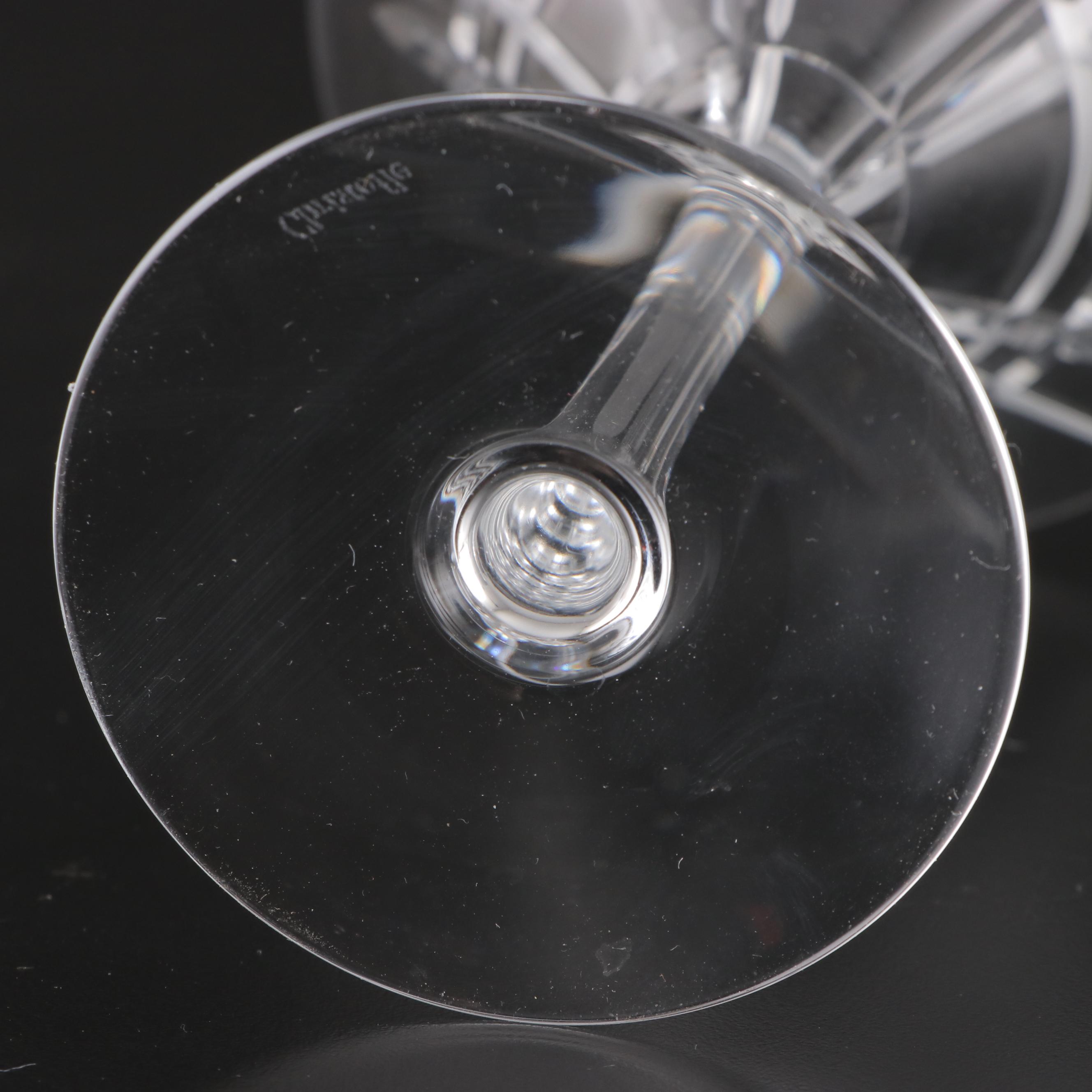 Christofle "Scottish" Martini Glasses with Edinburgh Crystal Brandy Glasses