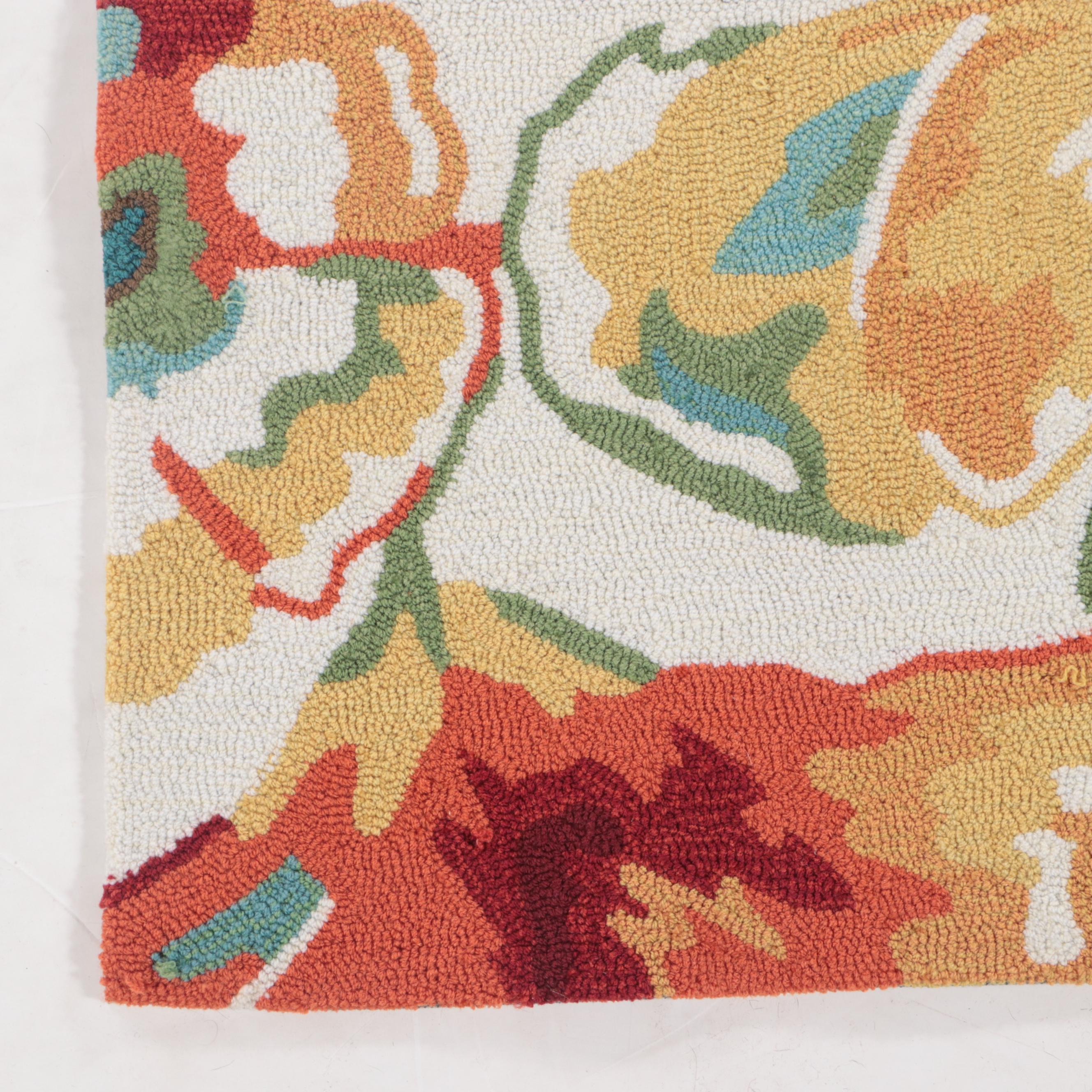 5' x 6'9 Machine Made At Home Floral Area Rug