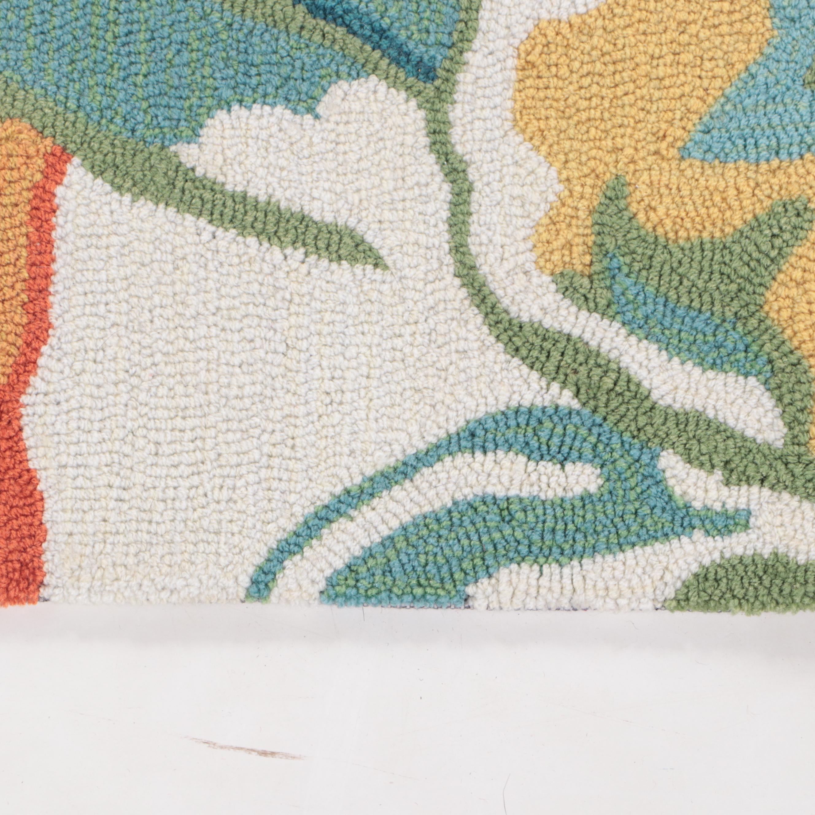 5' x 6'9 Machine Made At Home Floral Area Rug