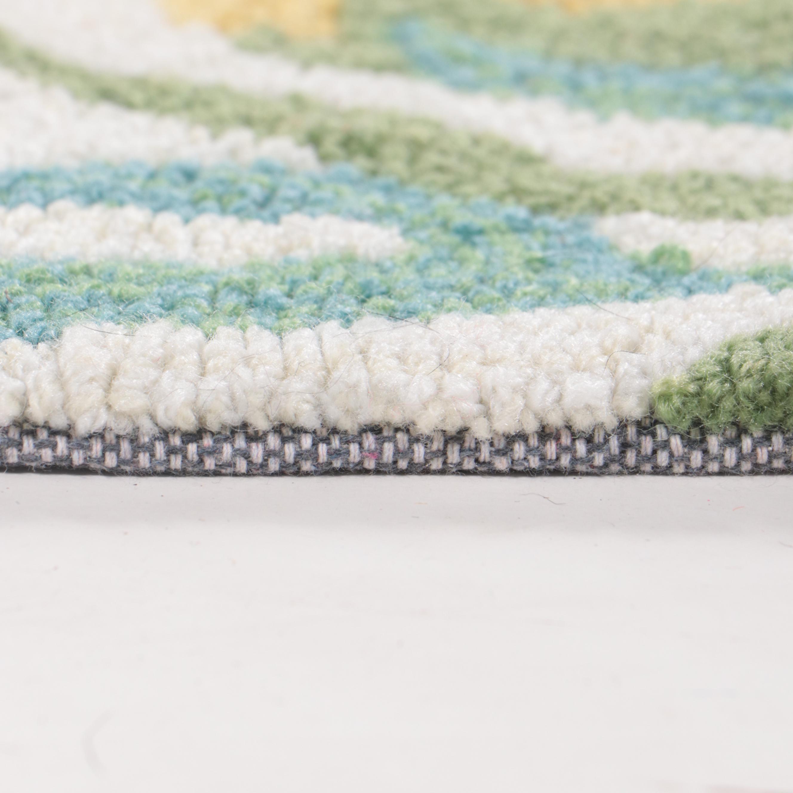 5' x 6'9 Machine Made At Home Floral Area Rug