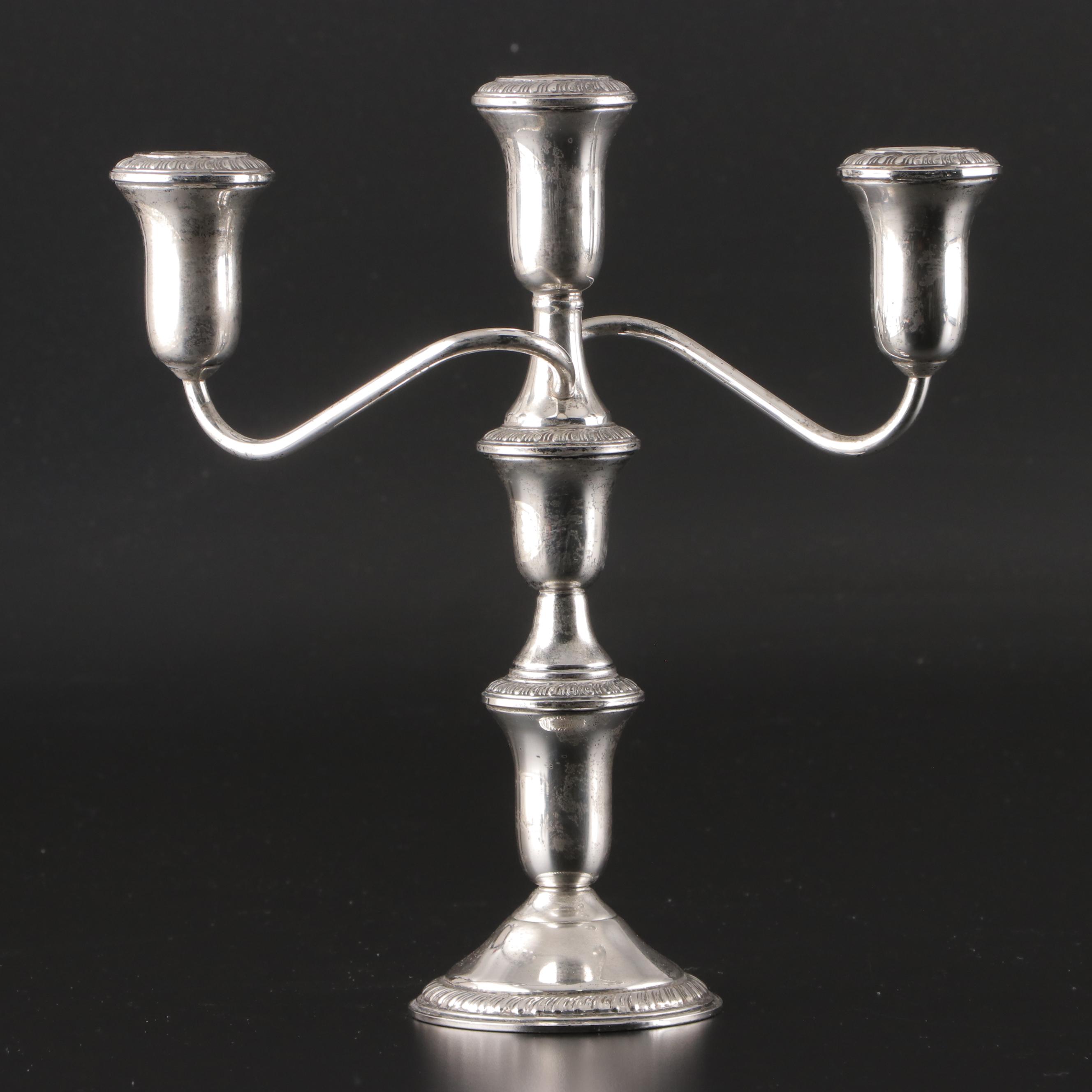 Ames Mfg. Co. Sterling Silver Candelabras and Duchin Creation Candle Holders