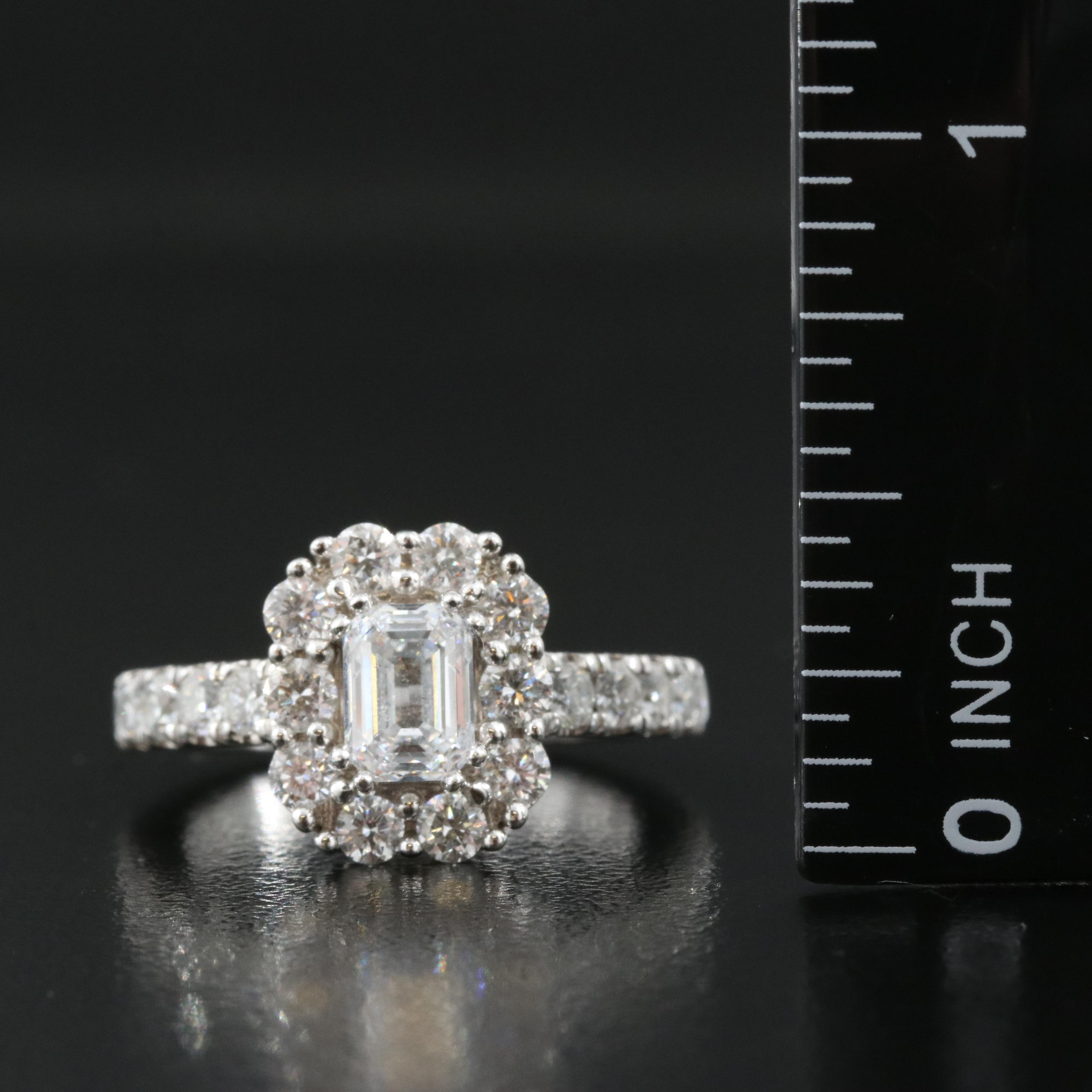 14K 2.93 CTW Lab Grown Diamond Ring and Band Set with IGI Online Report
