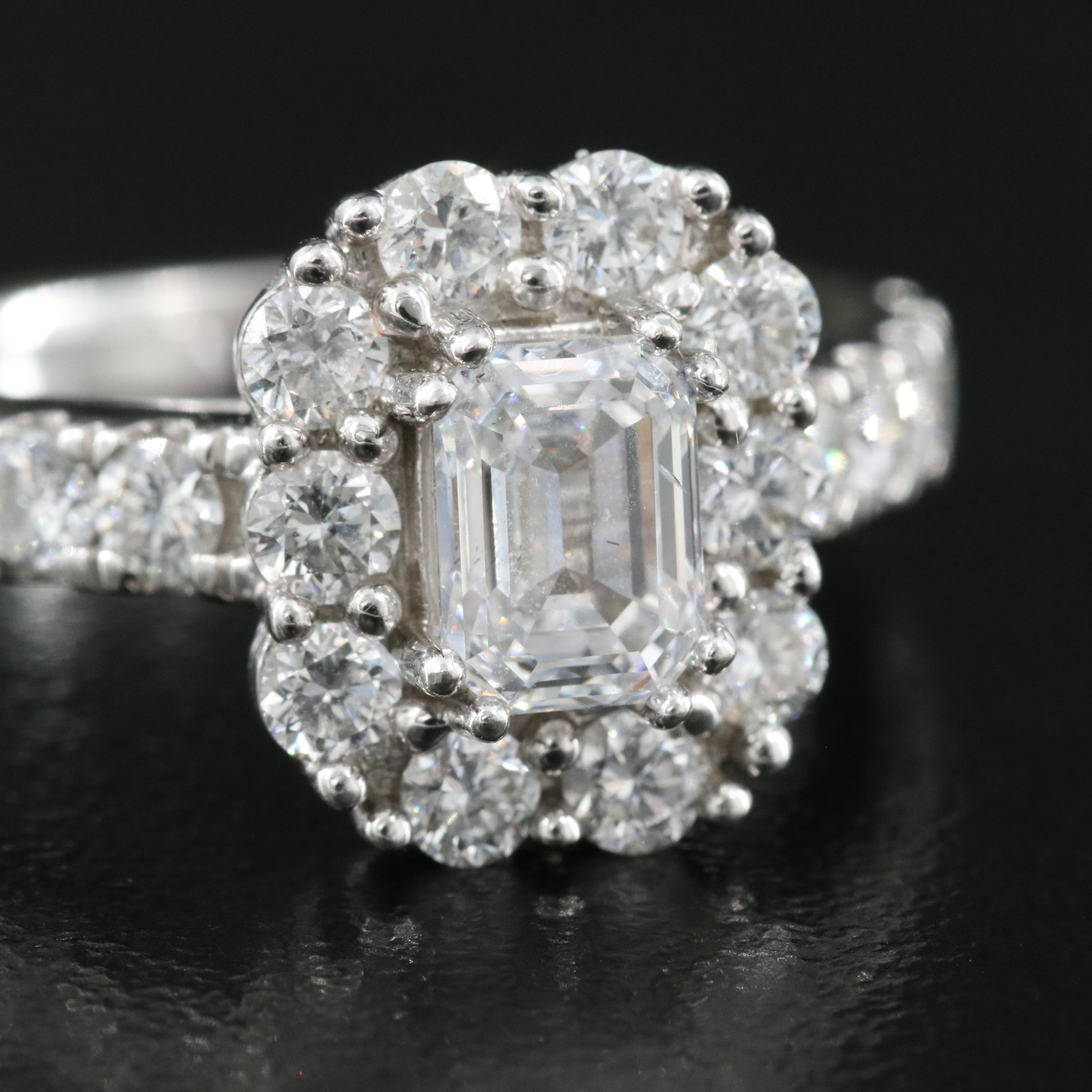 14K 2.93 CTW Lab Grown Diamond Ring and Band Set with IGI Online Report