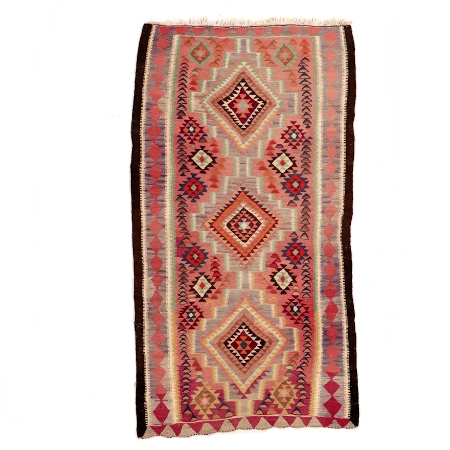 4'6 x 8'5 Handwoven Turkish Kilim Area Rug