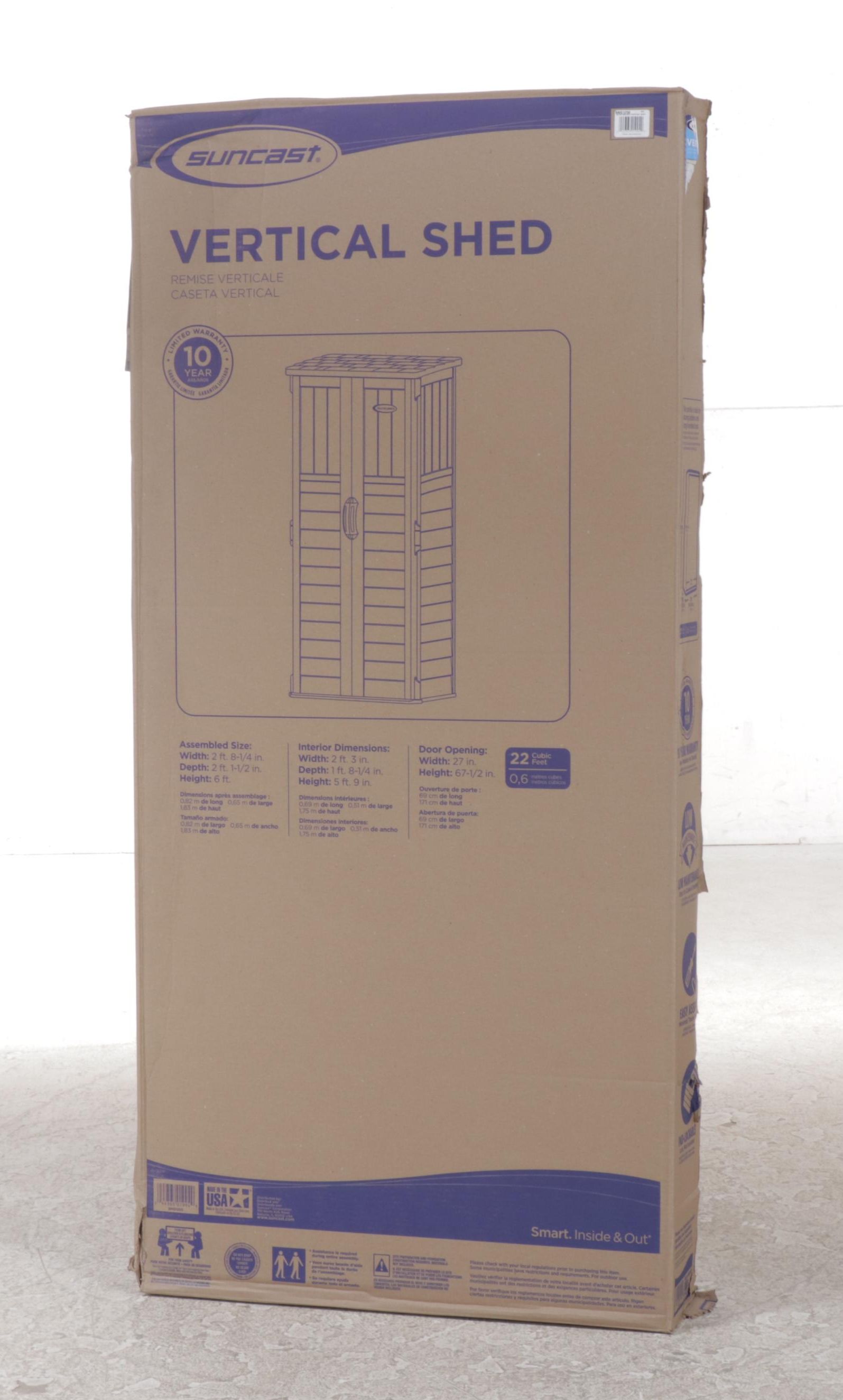 Suncast Plastic Vertical Shed