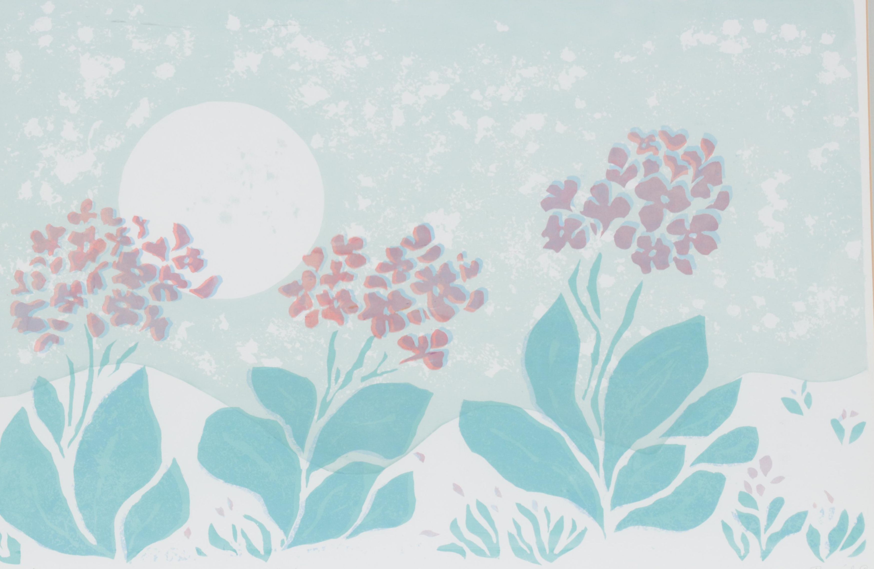 Grace Perreiah Serigraph "Flower Fantasy," Late 20th Century