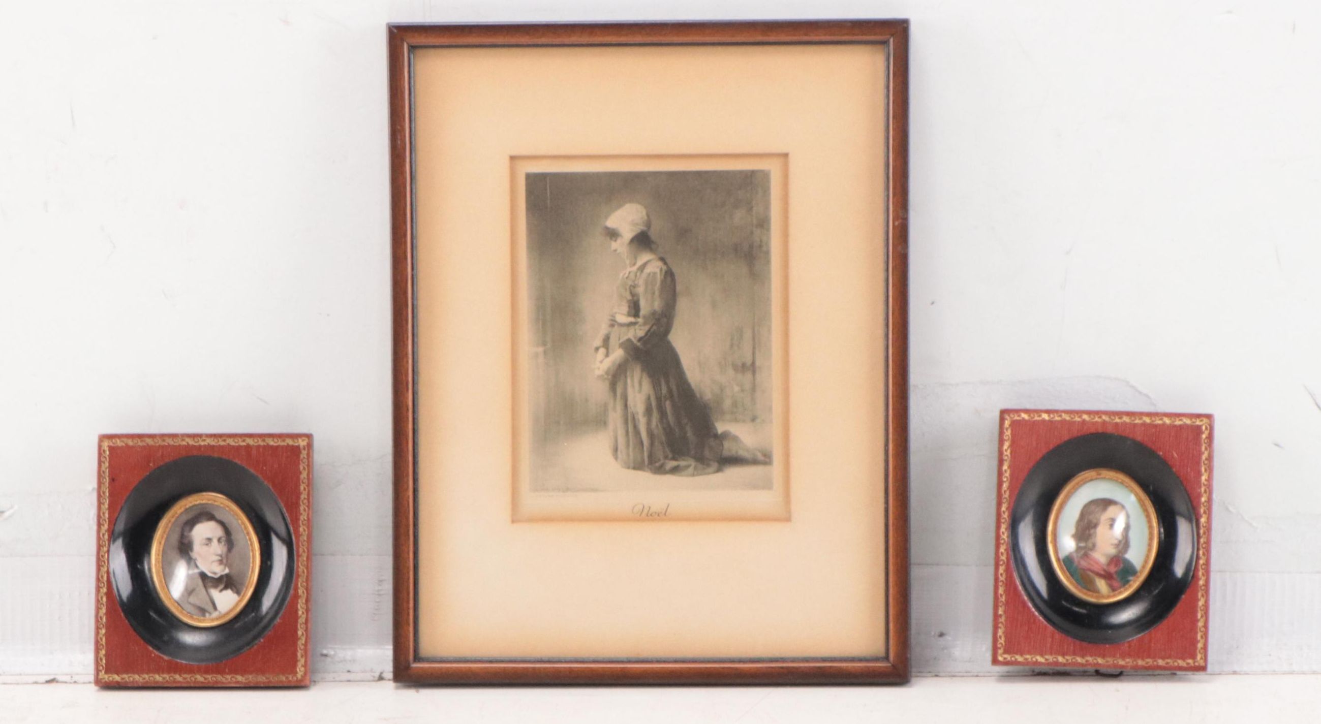 Photogravure After Charles Sprague Pearce and Miniature Portrait Prints
