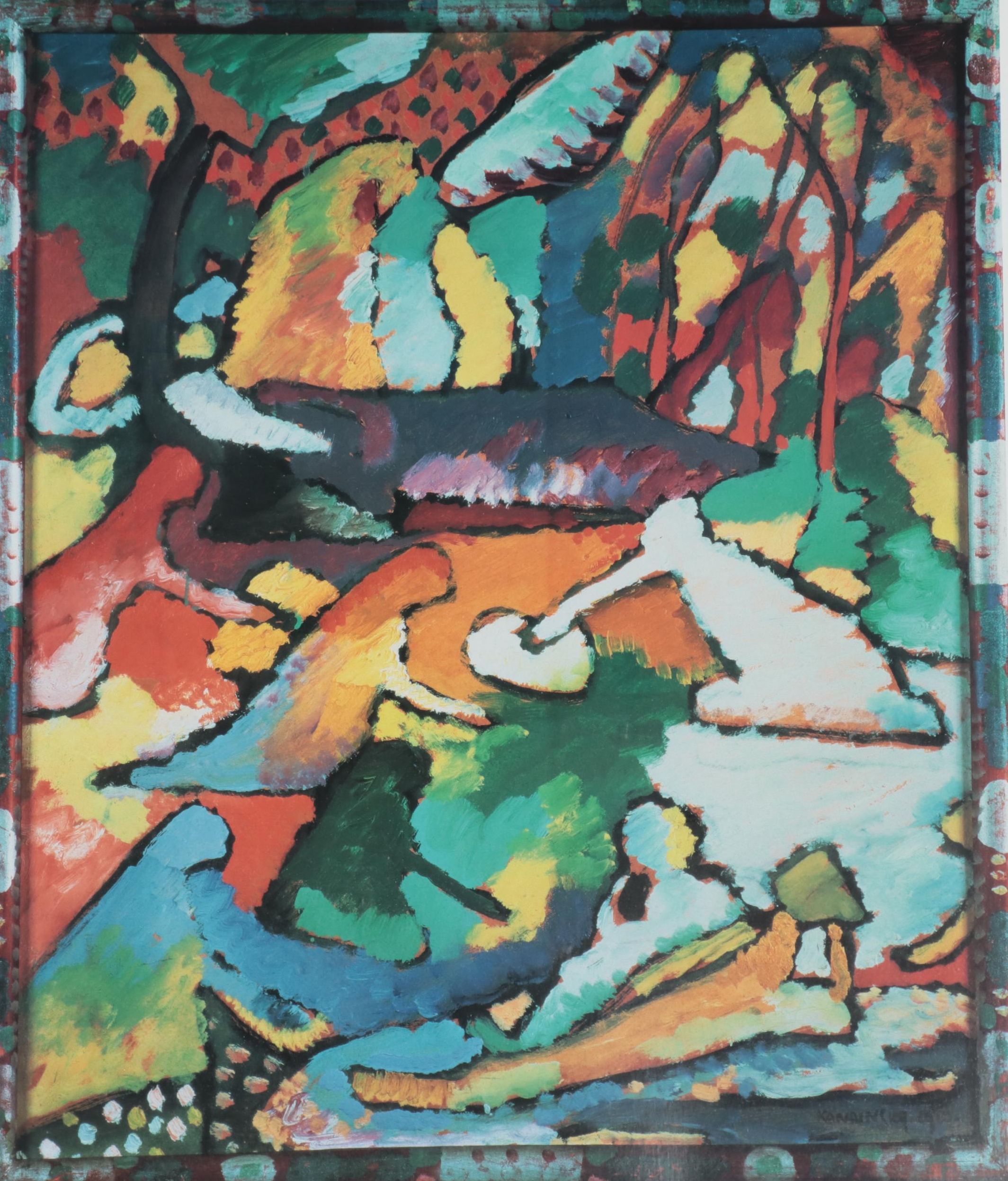 Offset Lithograph Poster After Wassily Kansinsky "Composition II"