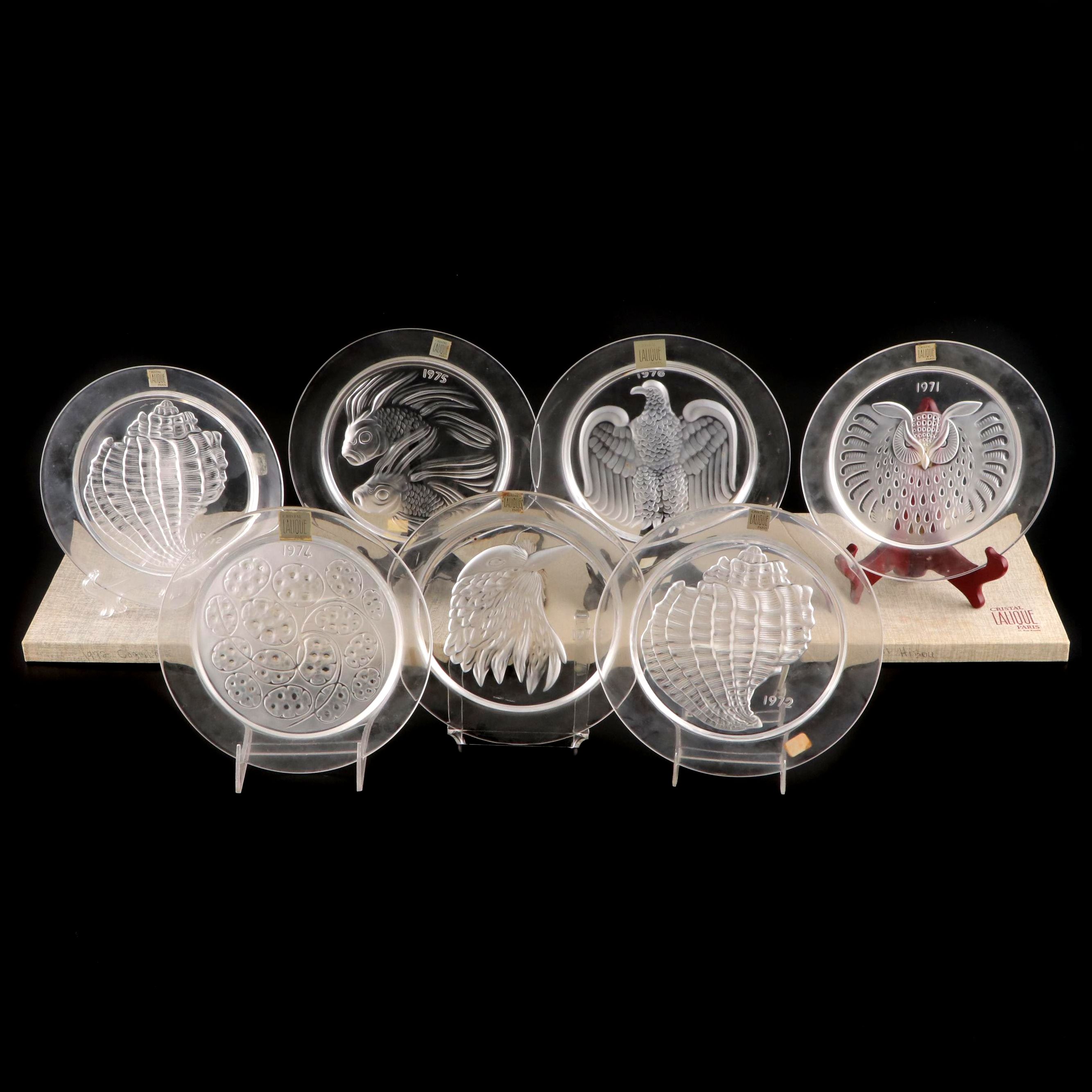 Lalique "Duo de Poisson" and More Annual Crystal Plates, 1971–1976