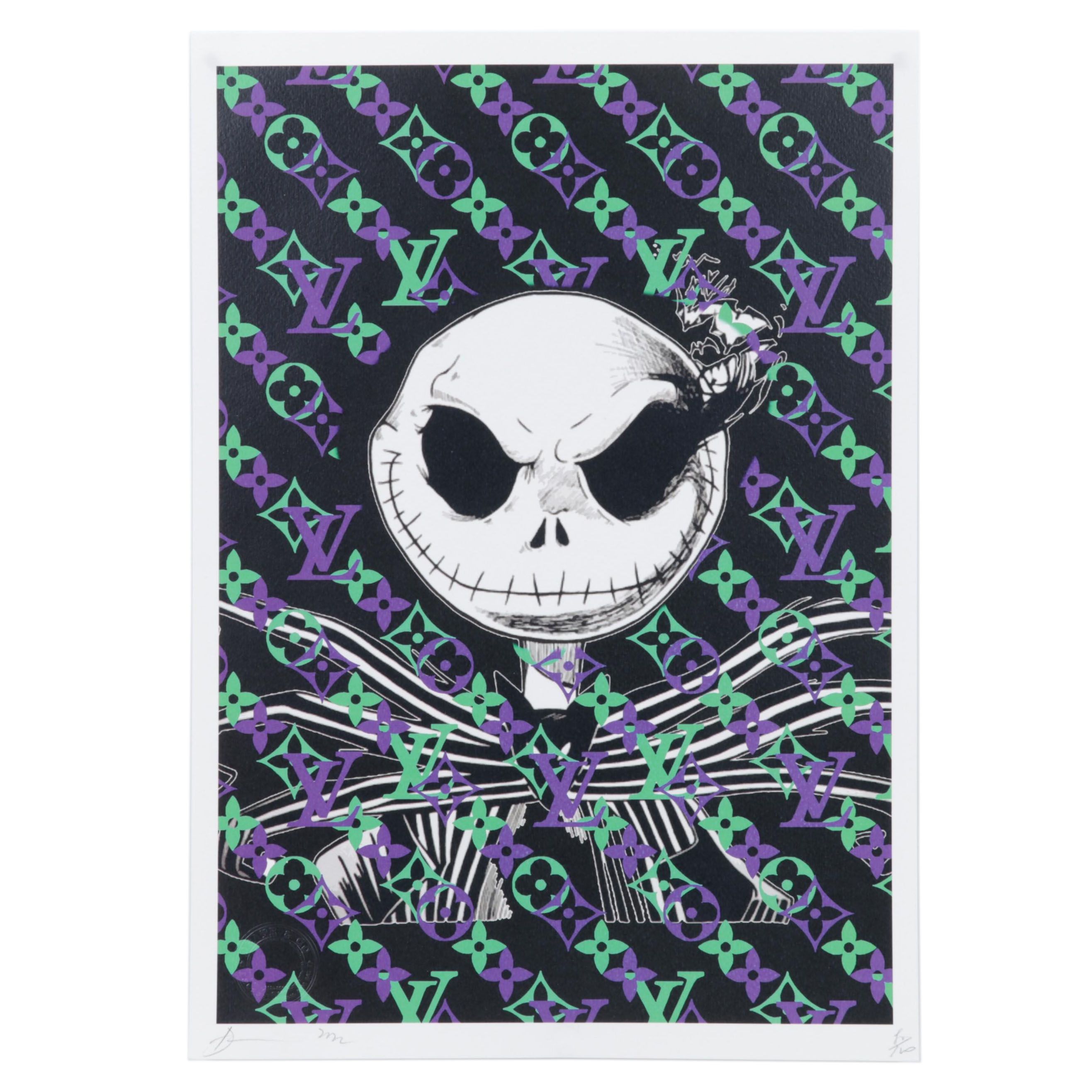 Death NYC Pop Art Graphic Print Featuring Jack Skellington, 2022
