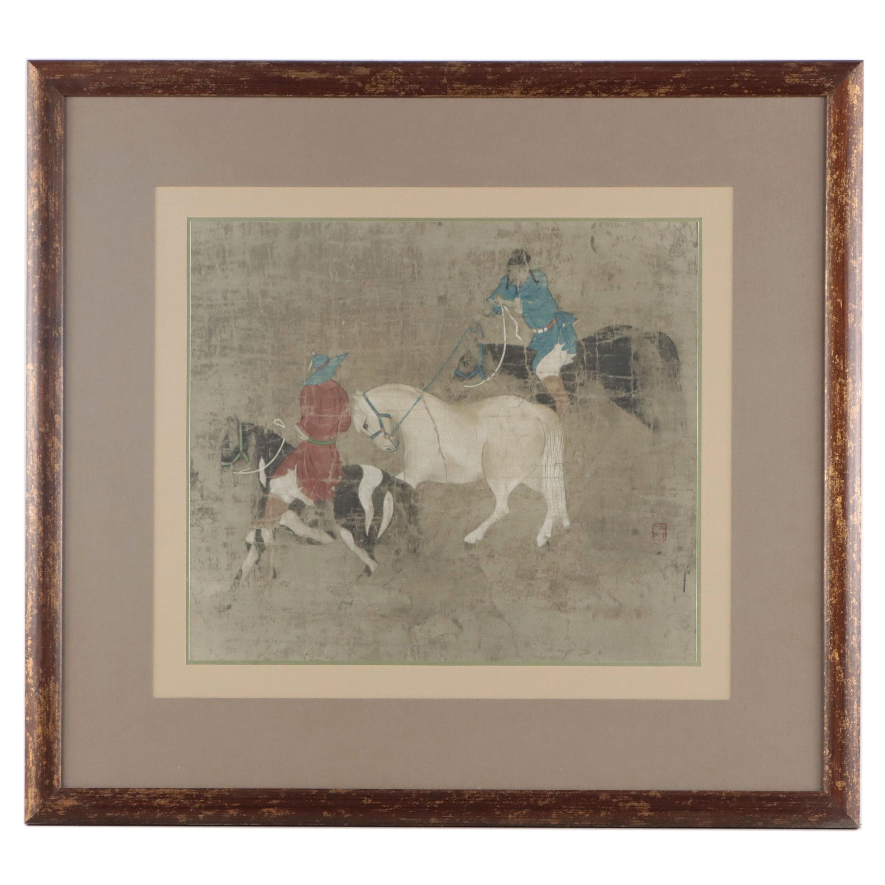Collotype of Tribute Horses, Late 20th Century