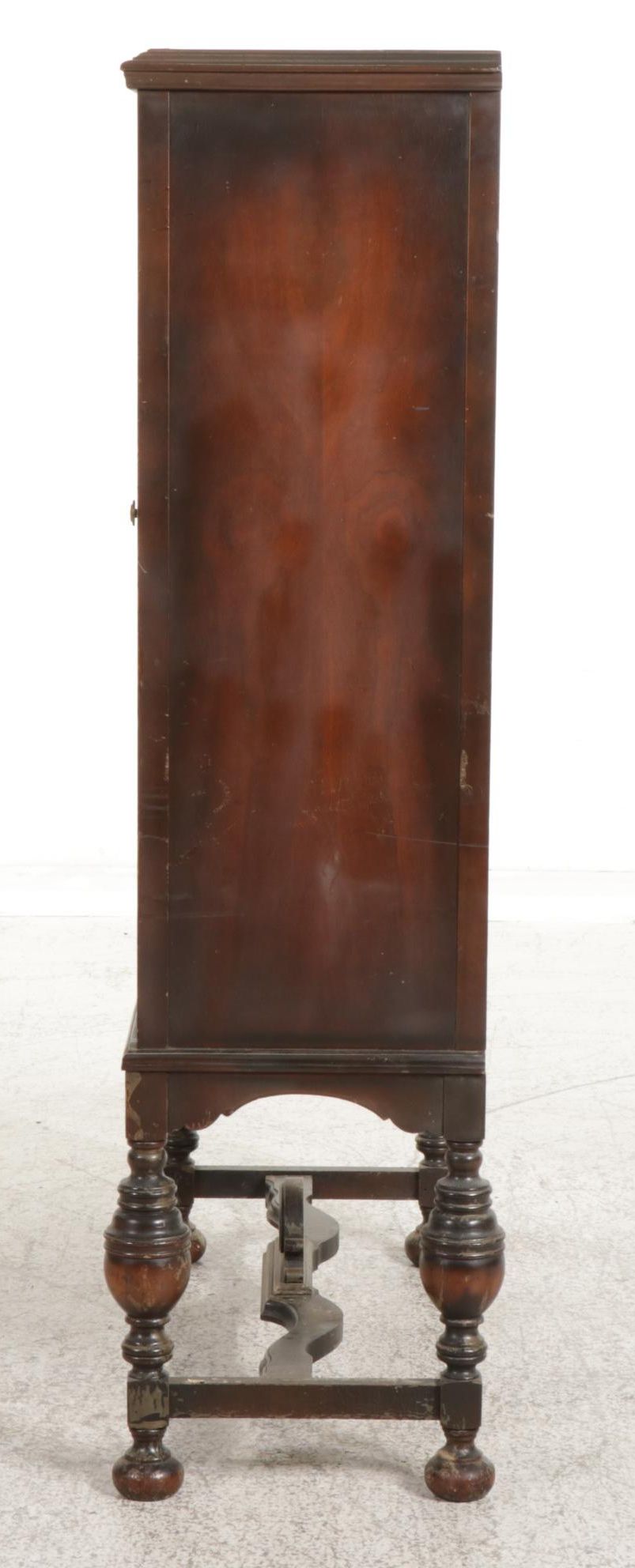 Showers Bros. Company Jacobean Revival Mahogany China Cabinet, 1930s