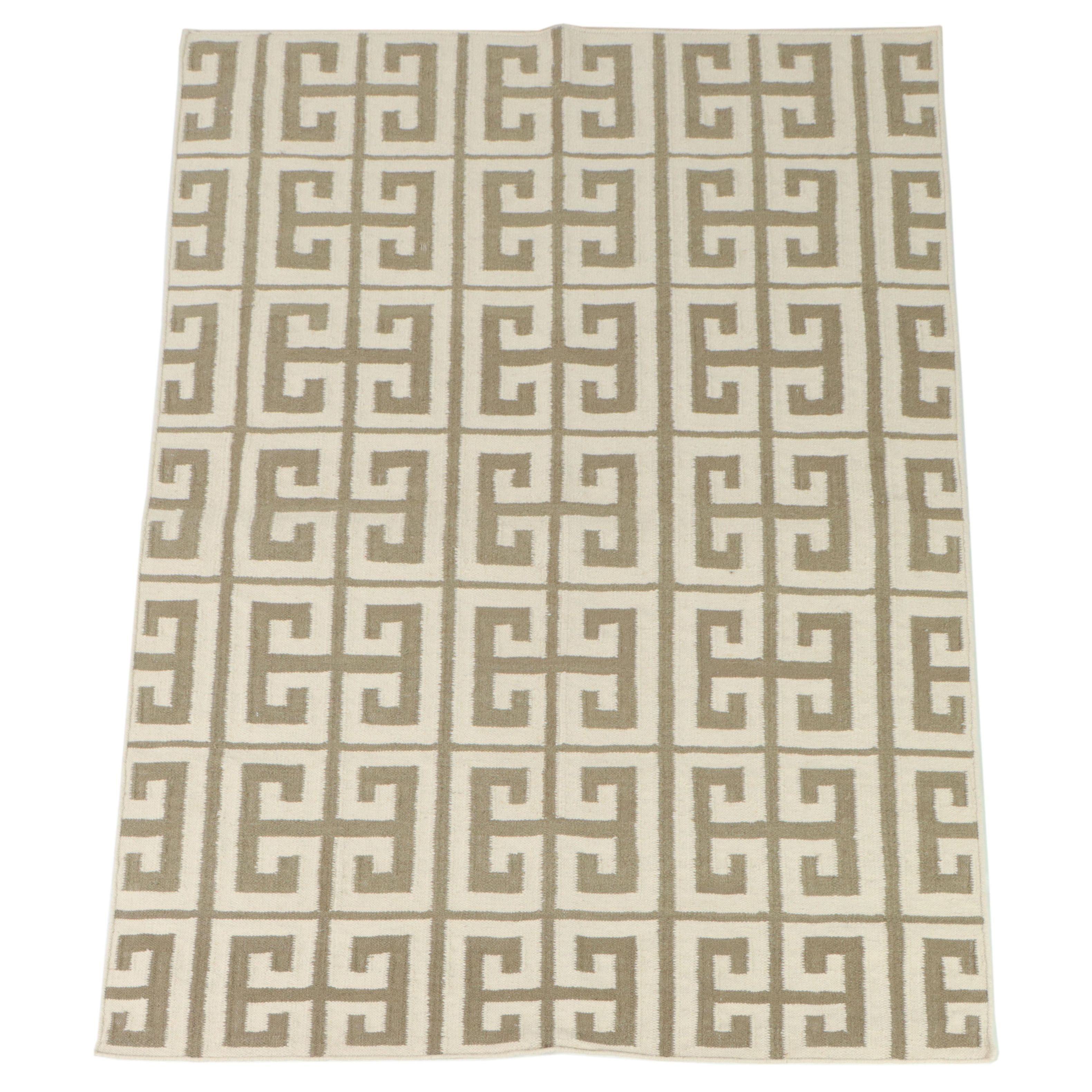 4'11 x 7'11 Handwoven The Rug Gallery Indian Dhurrie Area Rug