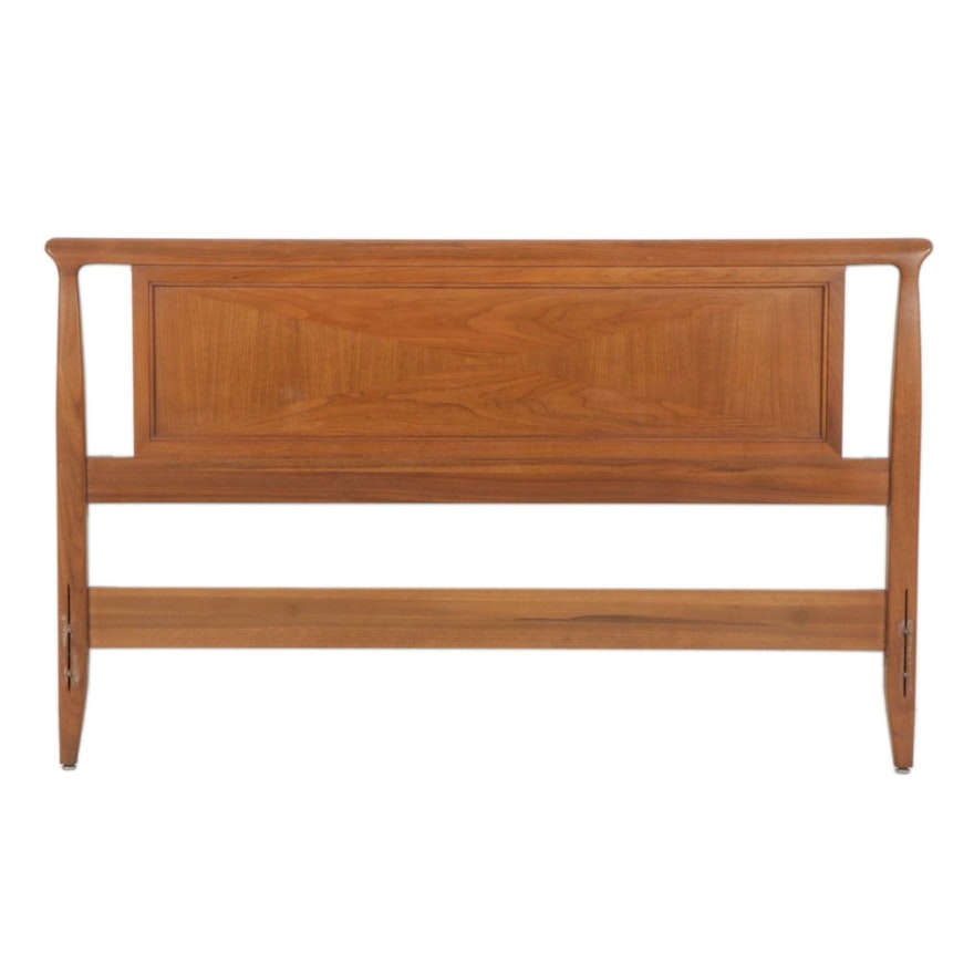 Mid Century Modern Mount Airy Janus Collection Walnut Full Size Headboard