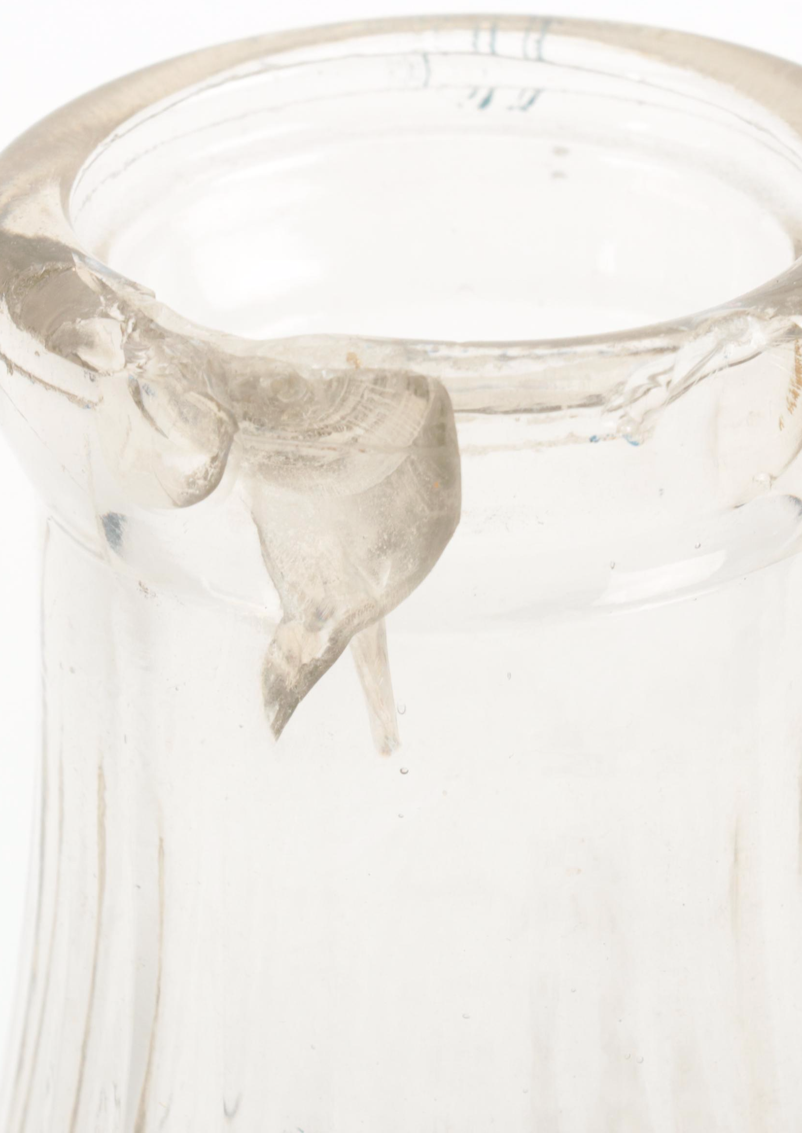 French Bros Bauer Co Milk Bottle with Painted Wooden Crate and Burlap Sacks