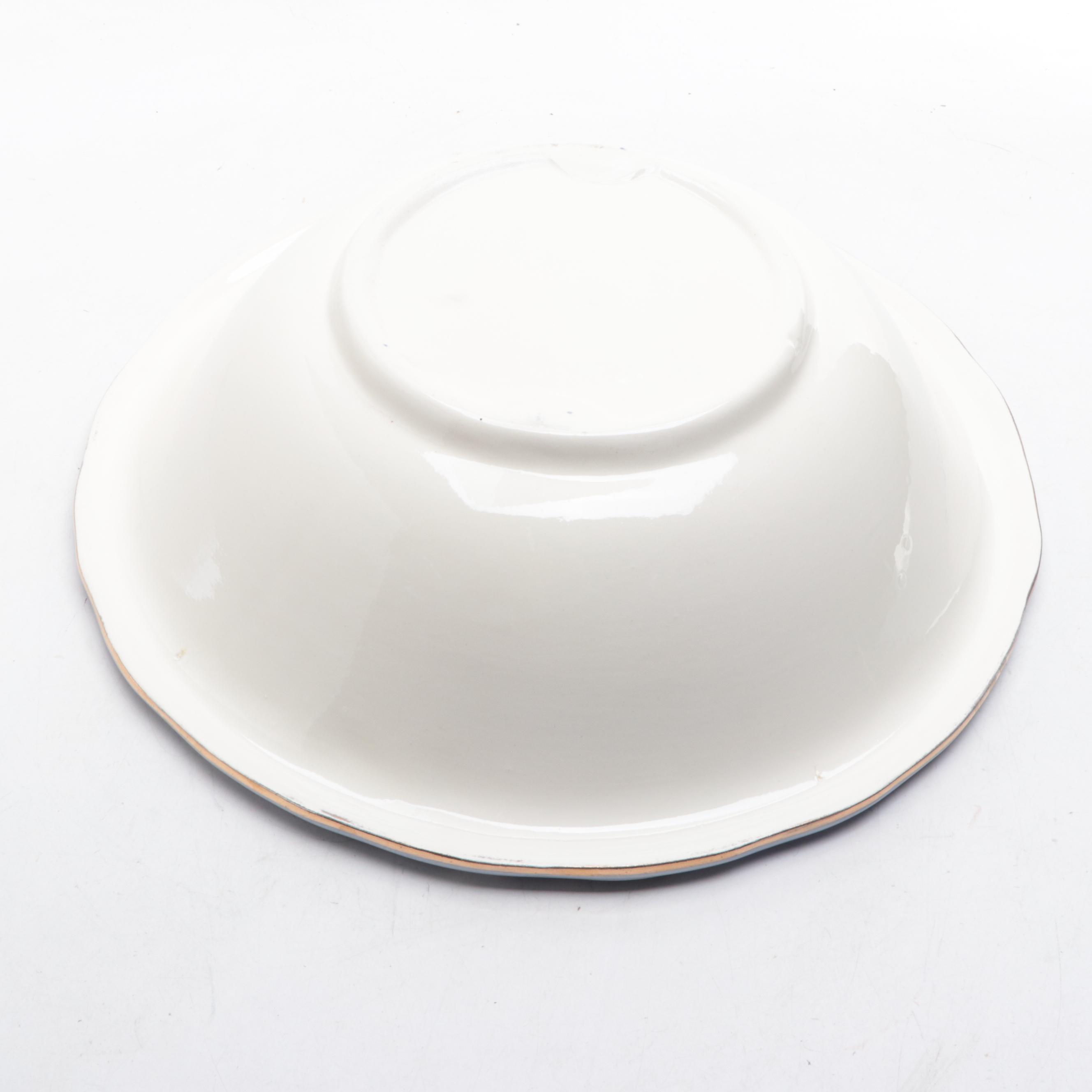 Victorian Style Ceramic Ewer and Basin