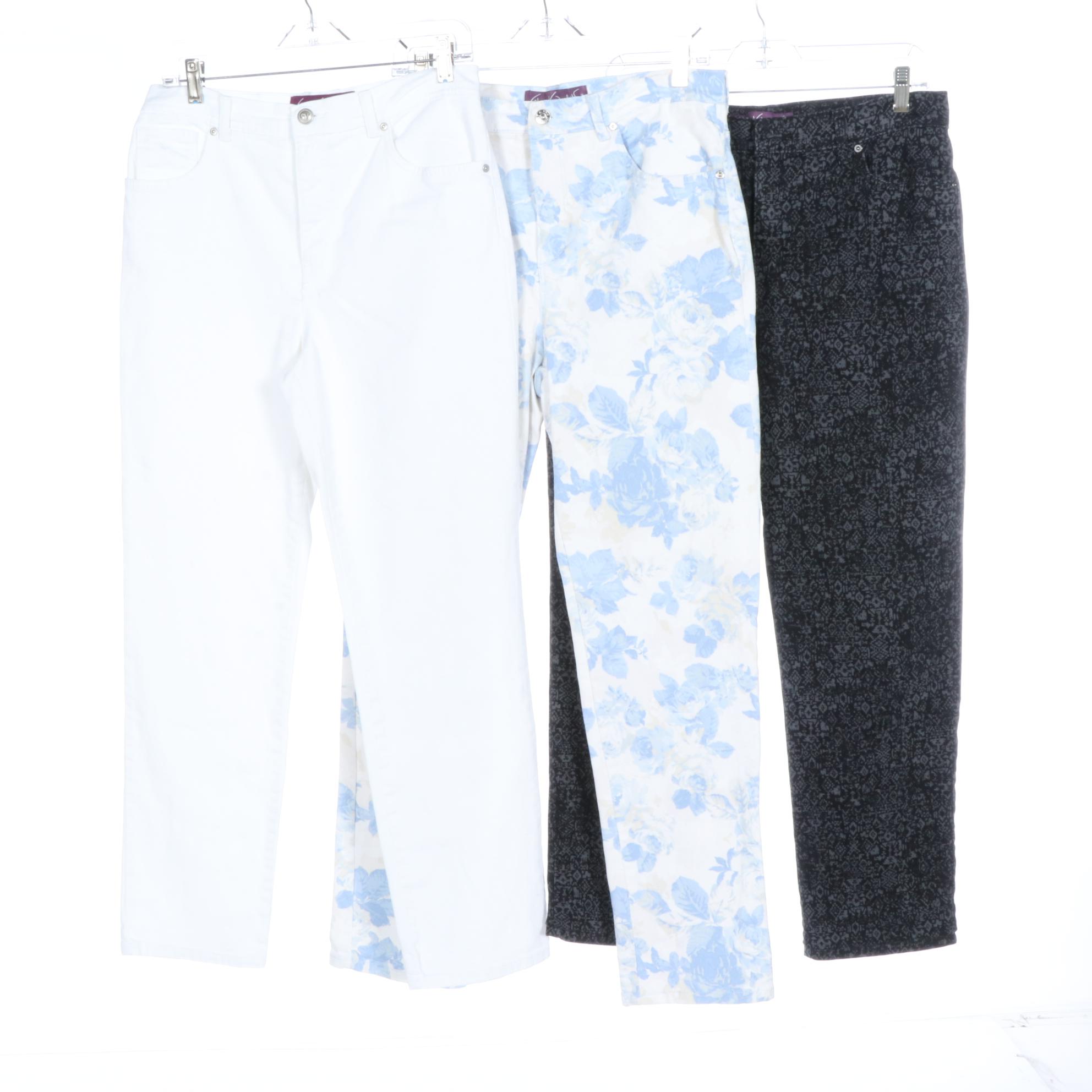 Karen Scott, Gloria Vanderbilt and Crofts & Barrow Turtleneck Sweaters and Jeans