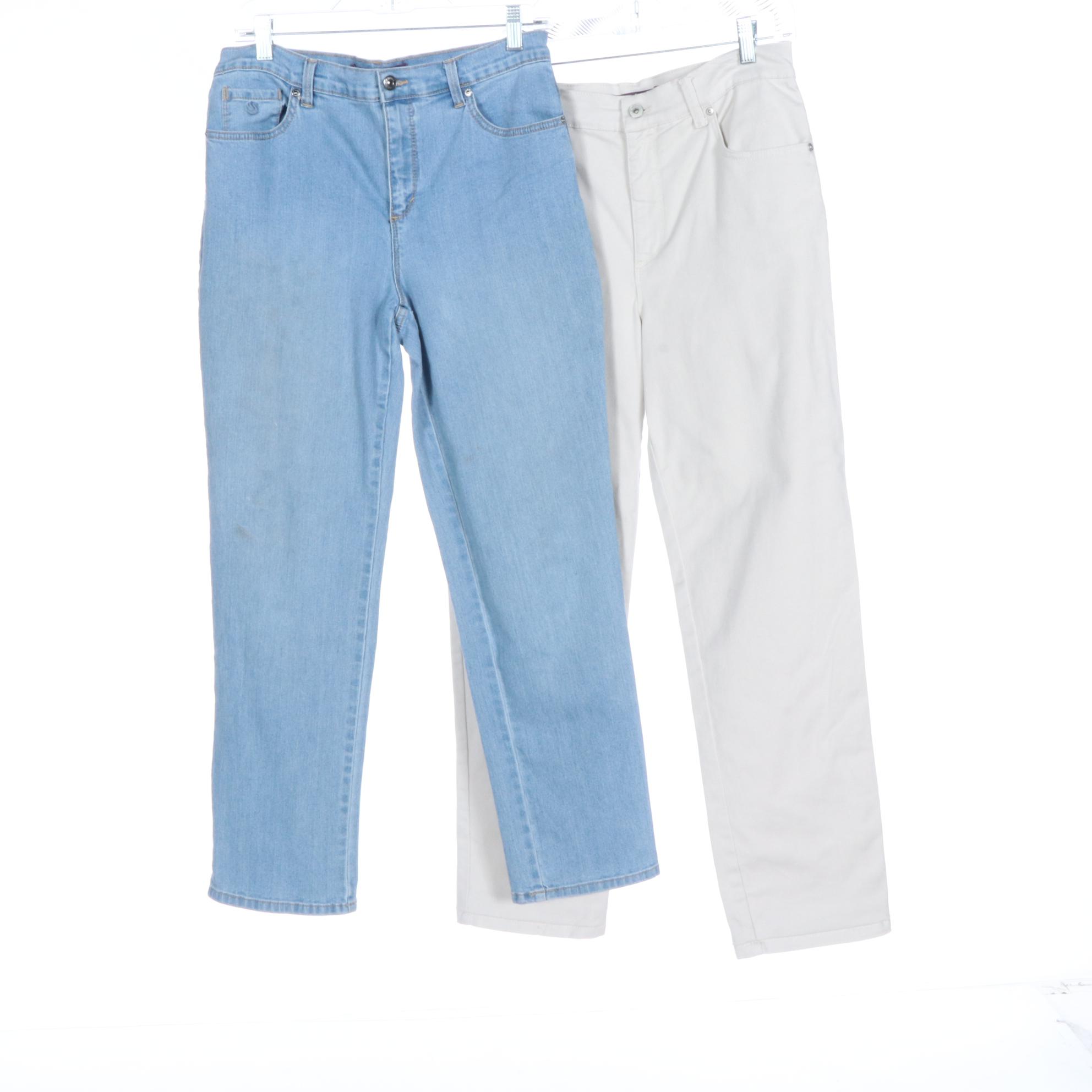 Karen Scott, Gloria Vanderbilt and Crofts & Barrow Turtleneck Sweaters and Jeans