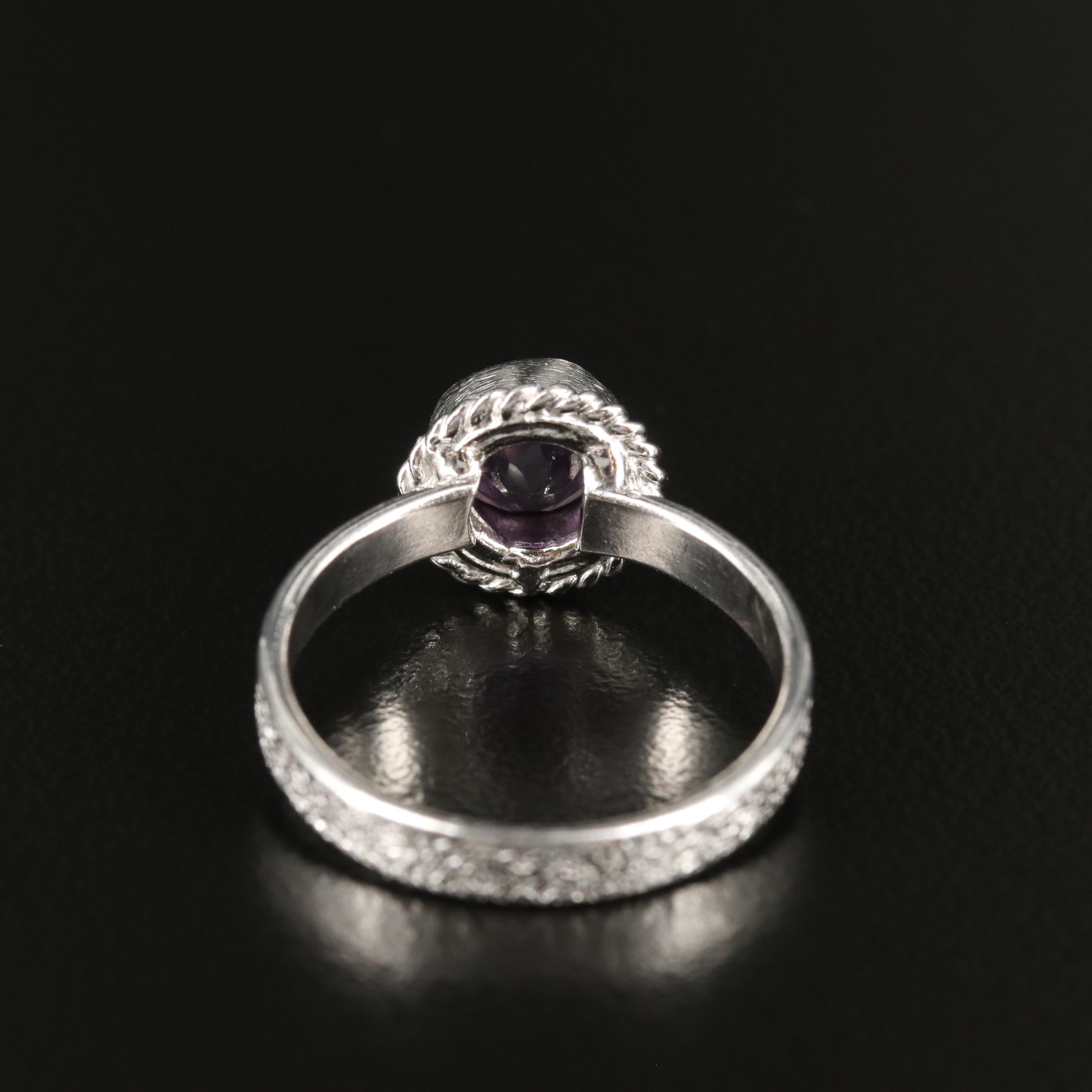 Amethyst Solitaire Ring