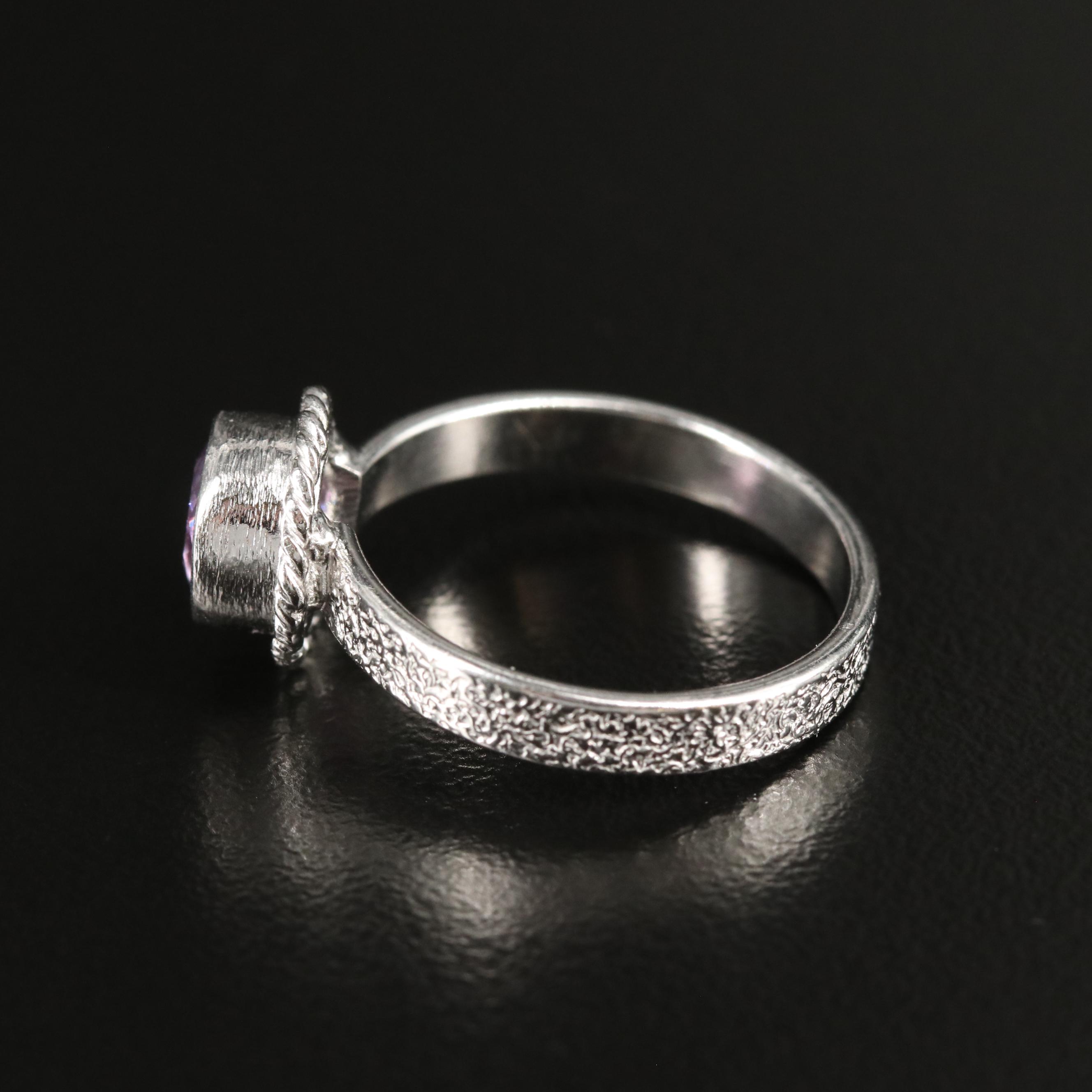 Amethyst Solitaire Ring