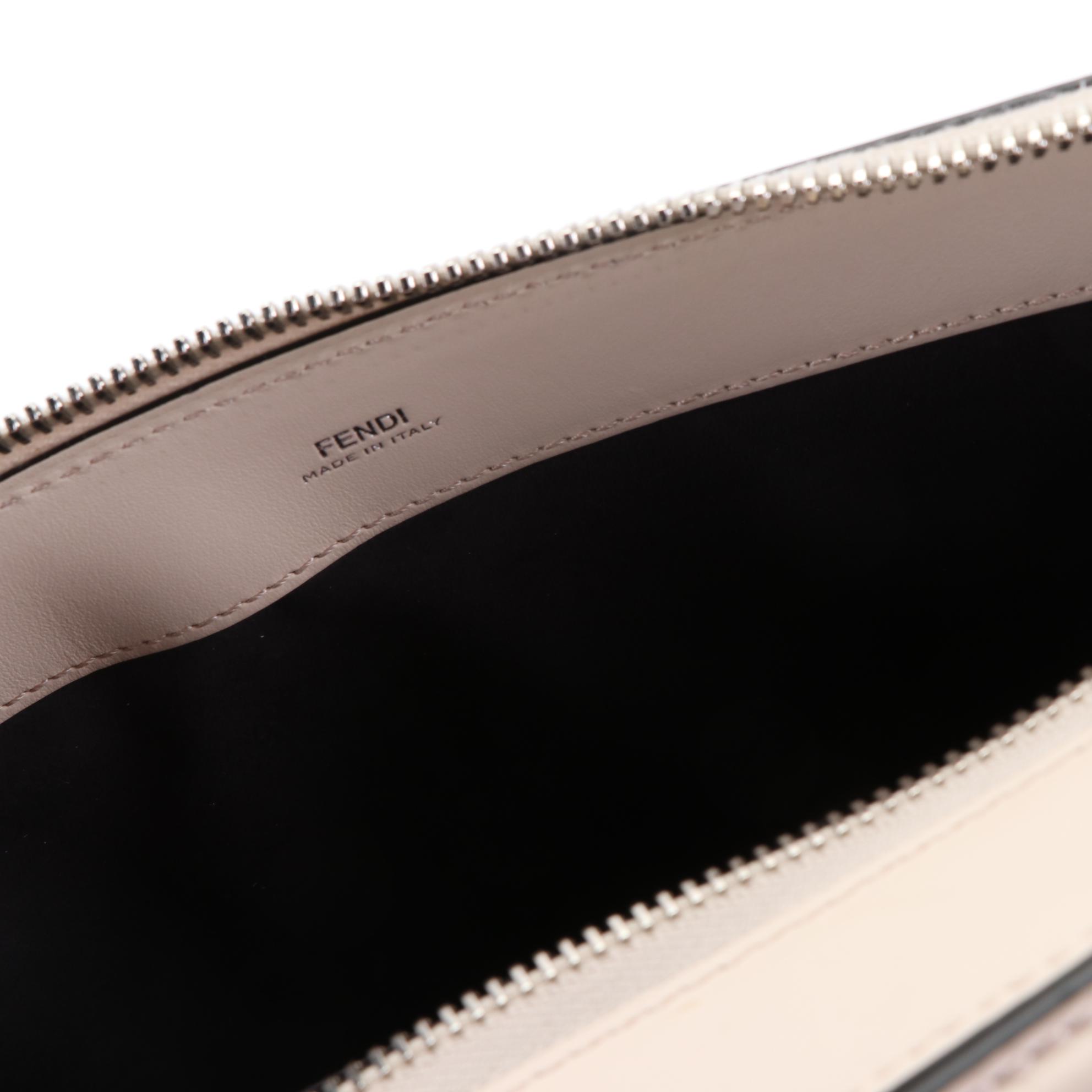 Fendi Medium DotCom Satchel in Leather with Whipstitch Detail