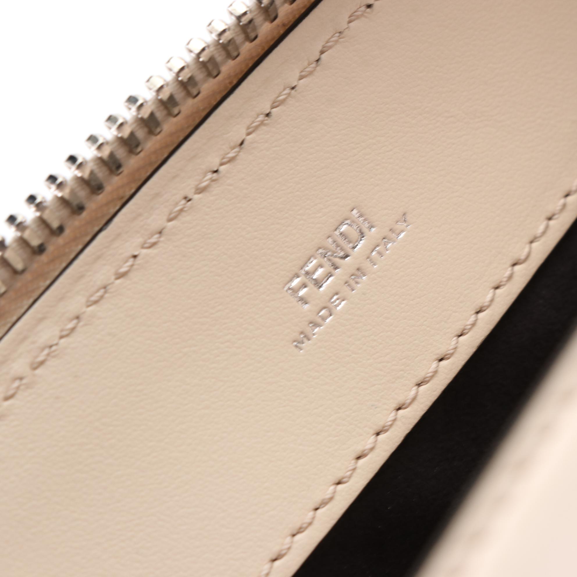 Fendi Medium DotCom Satchel in Leather with Whipstitch Detail