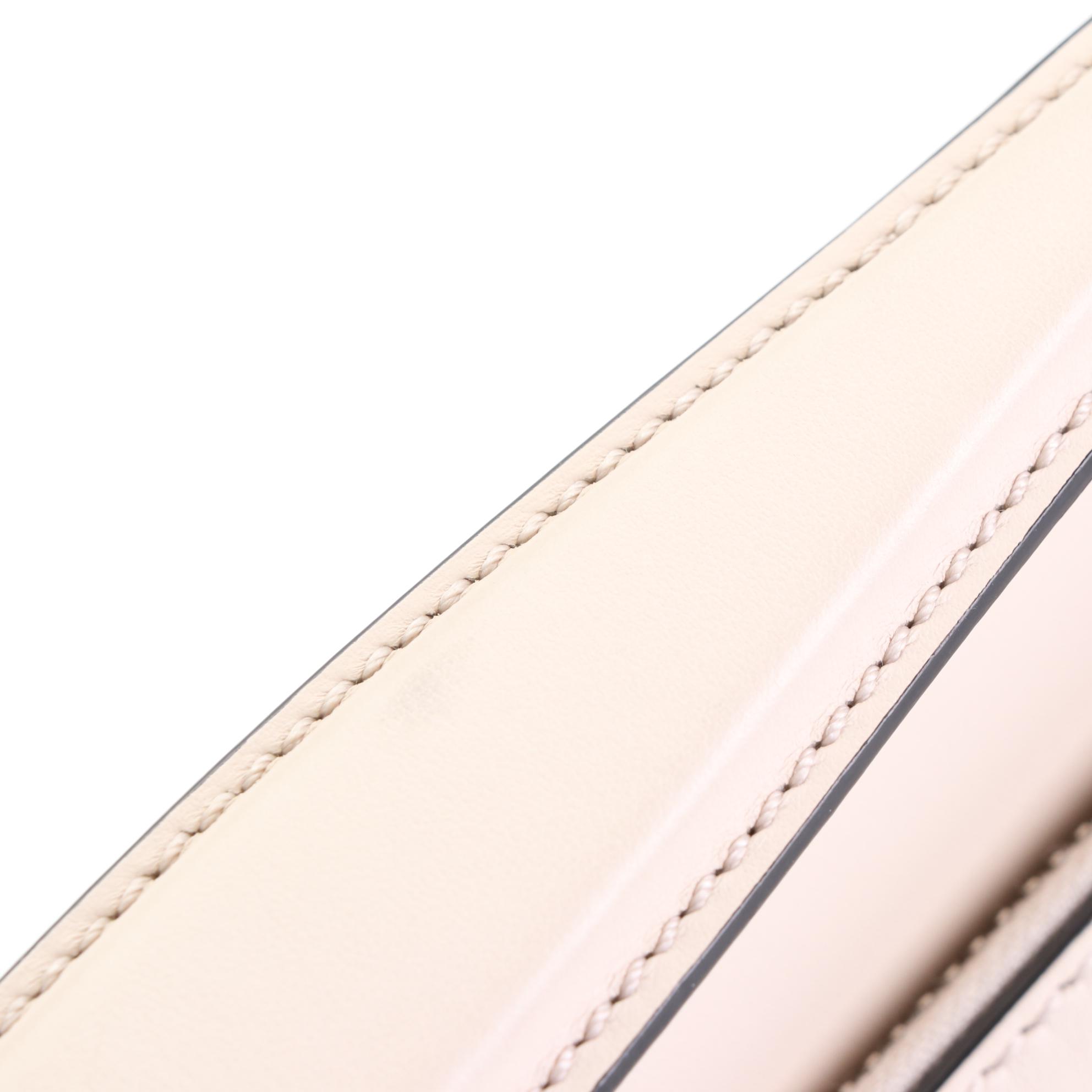 Fendi Medium DotCom Satchel in Leather with Whipstitch Detail