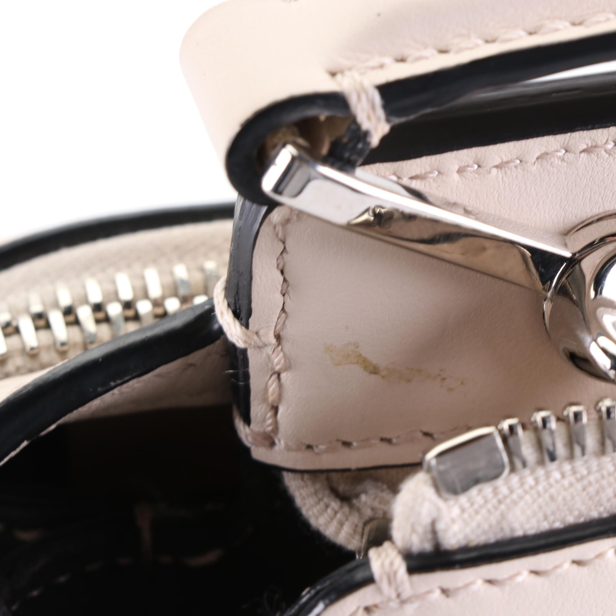 Fendi Medium DotCom Satchel in Leather with Whipstitch Detail