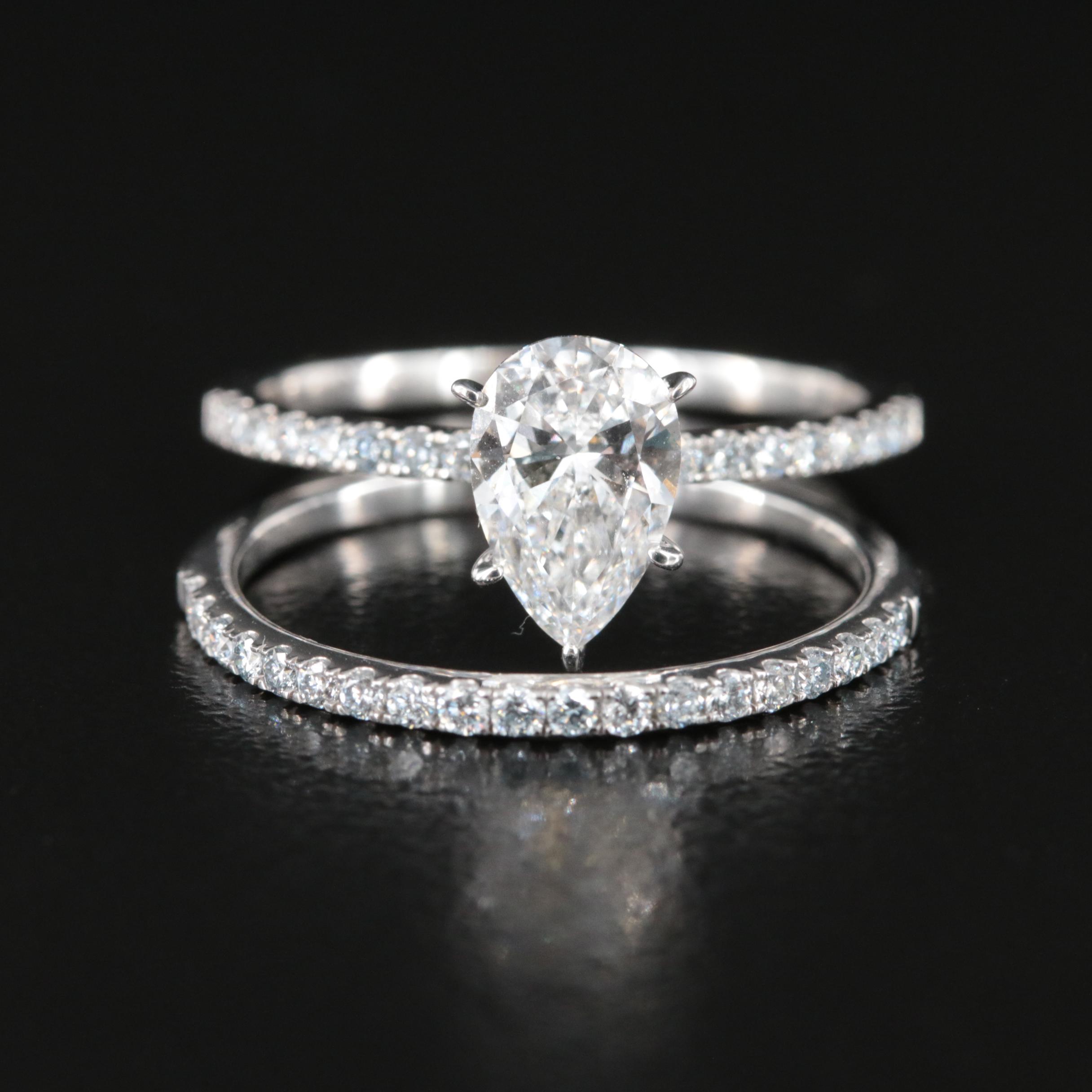 14K 1.33 CTW Lab Grown Diamond Ring Set