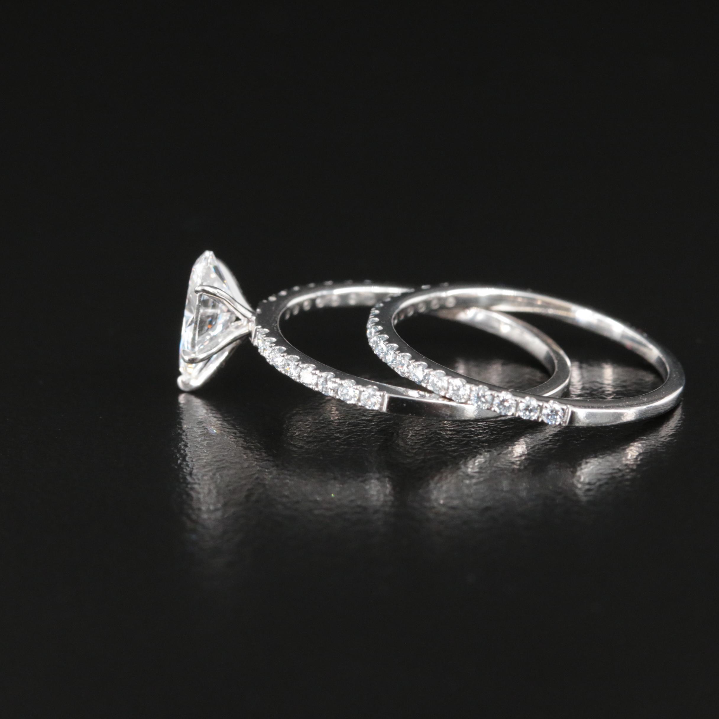 14K 1.33 CTW Lab Grown Diamond Ring Set