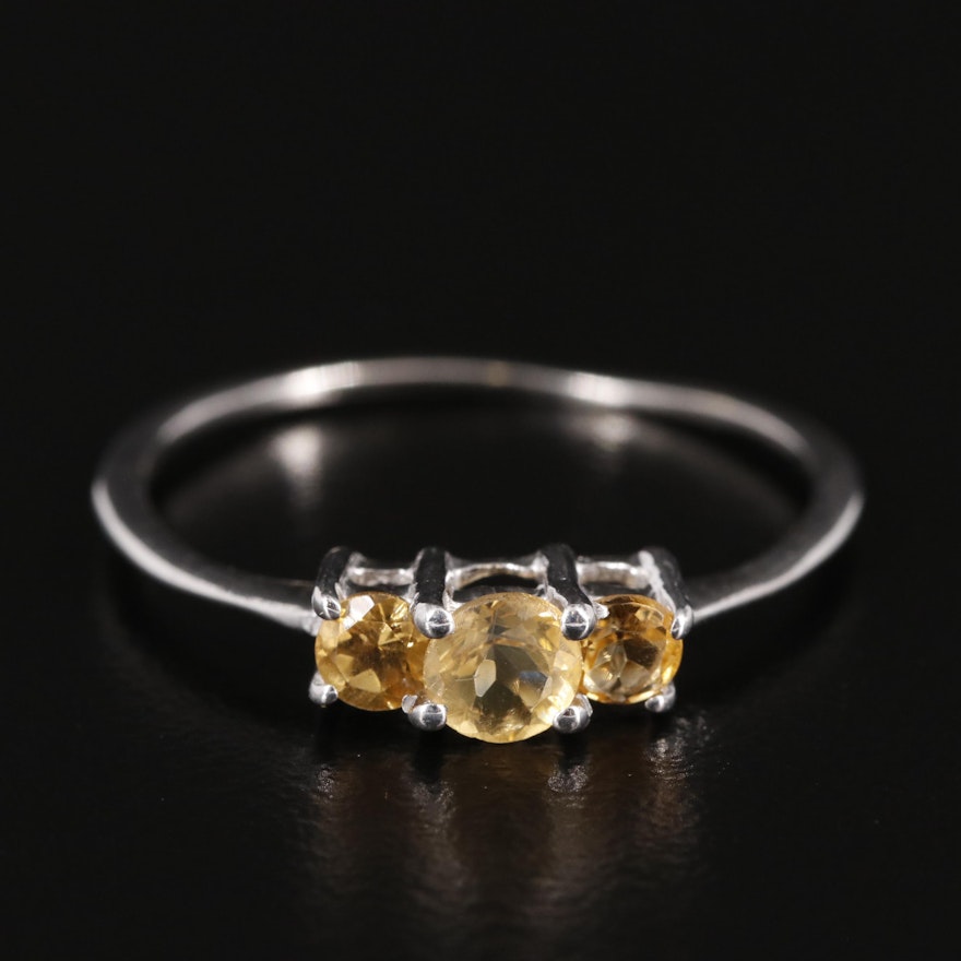 Sterling Citrine Ring