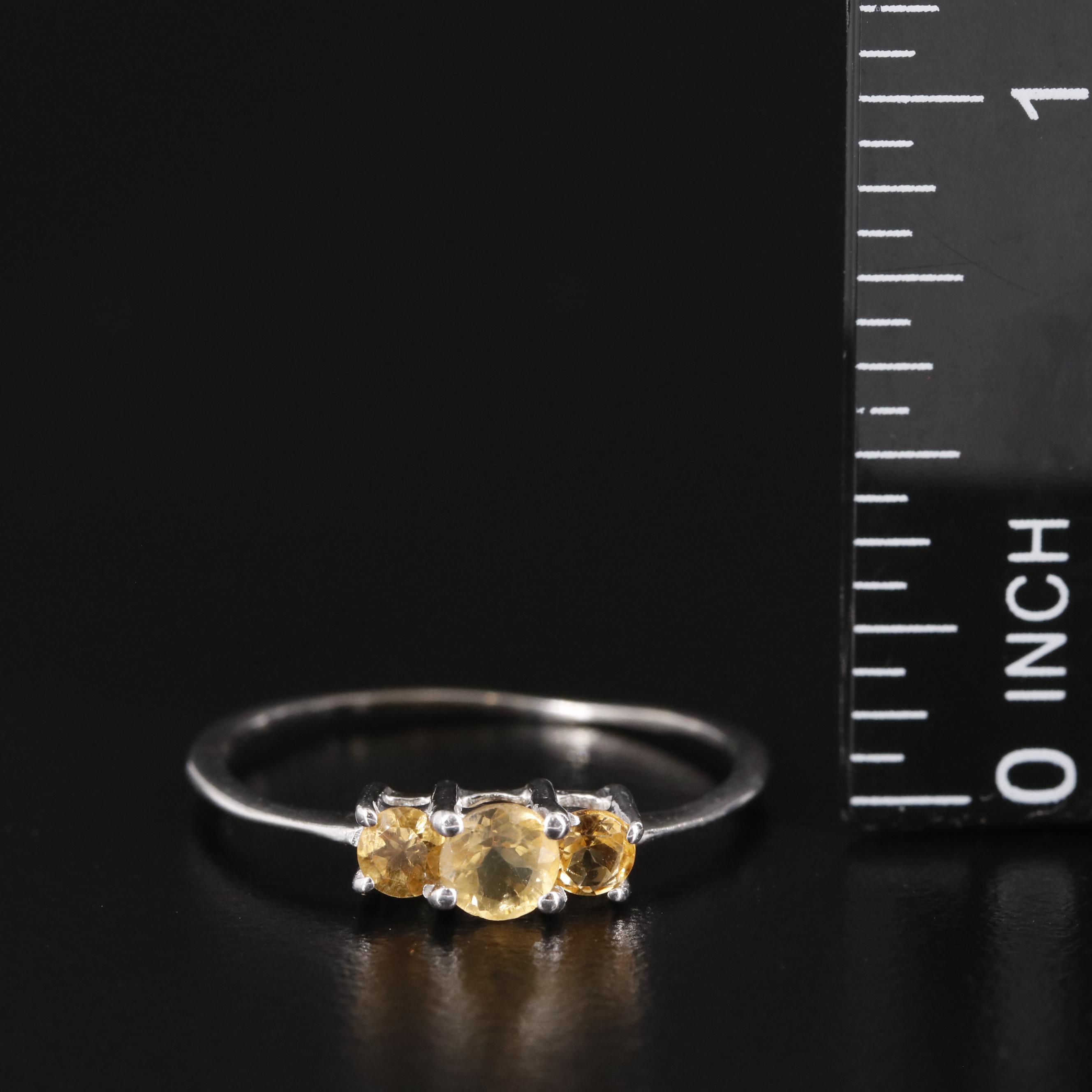 Sterling Citrine Ring