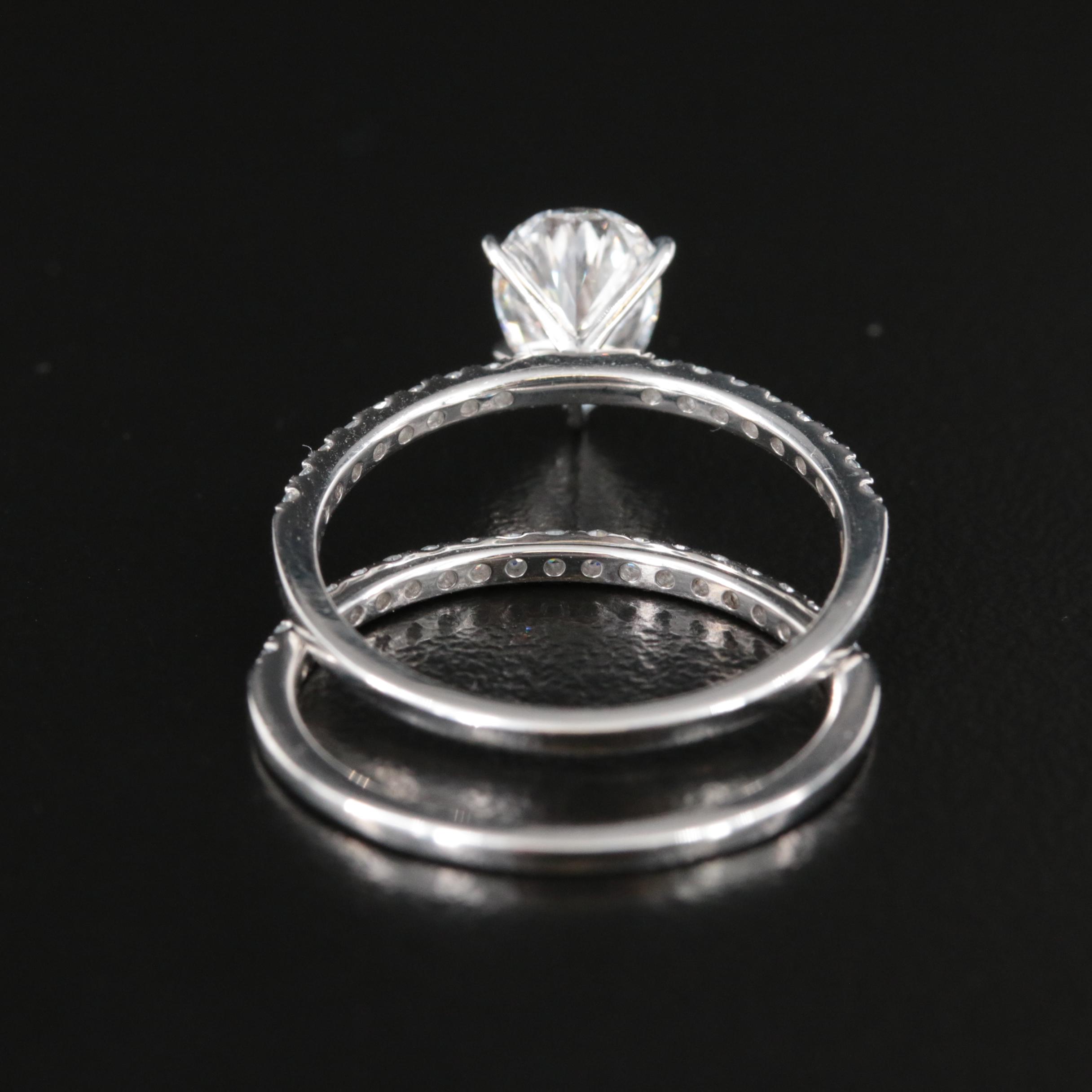 14K 1.33 CTW Lab Grown Diamond Ring Set