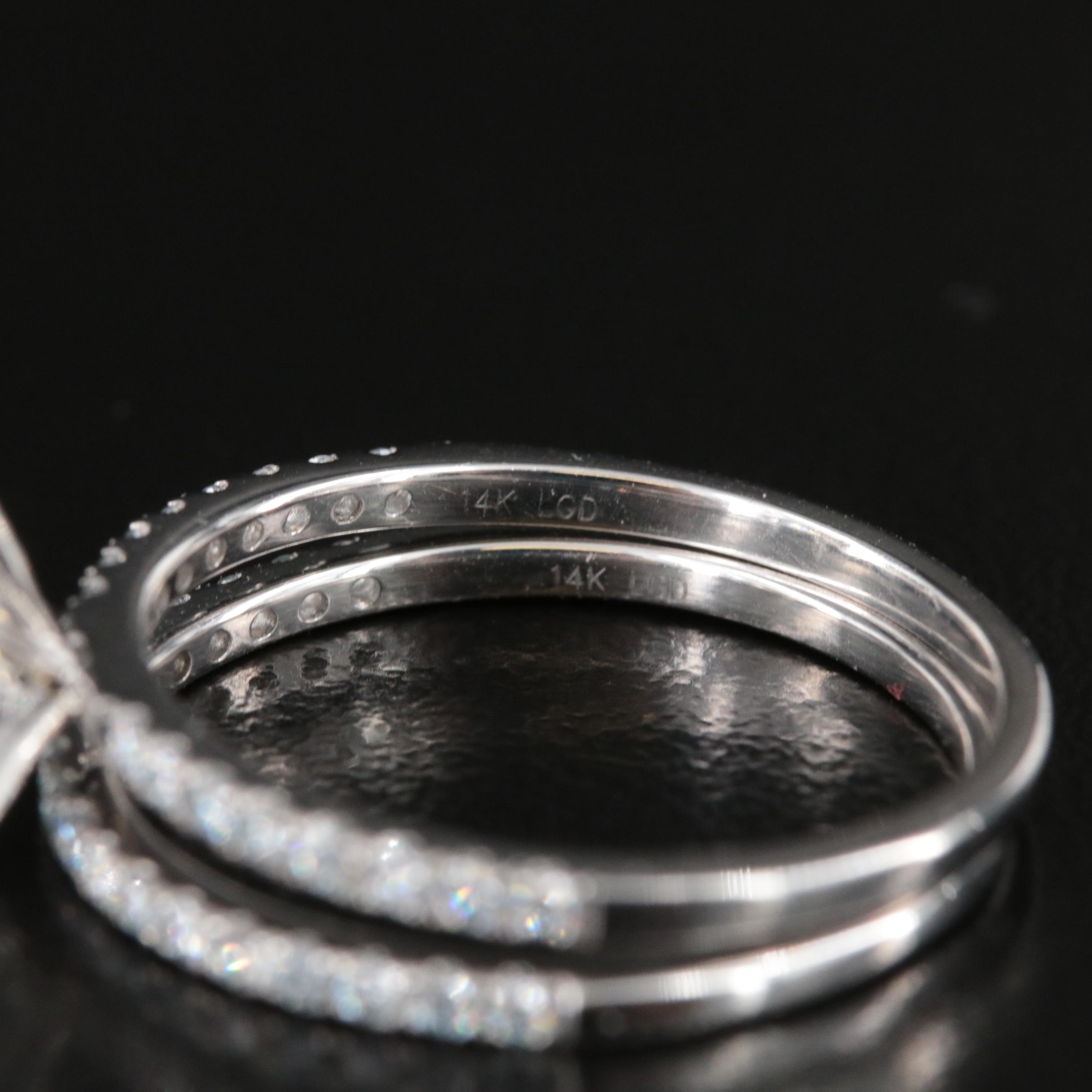 14K 1.33 CTW Lab Grown Diamond Ring Set