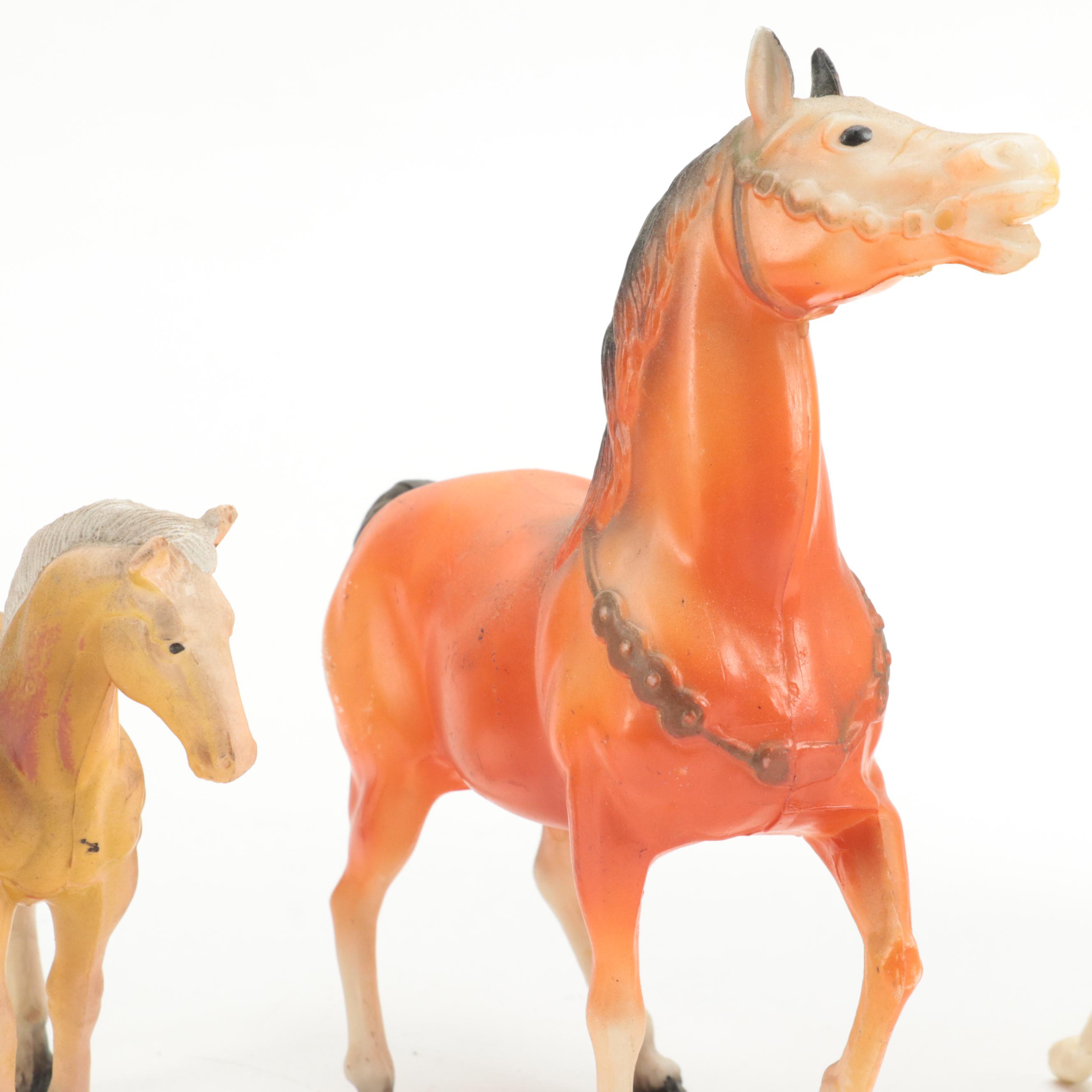 Imperial Toys Cast Plastic Horse With Other Toy Horses, Foals, and Pegasus