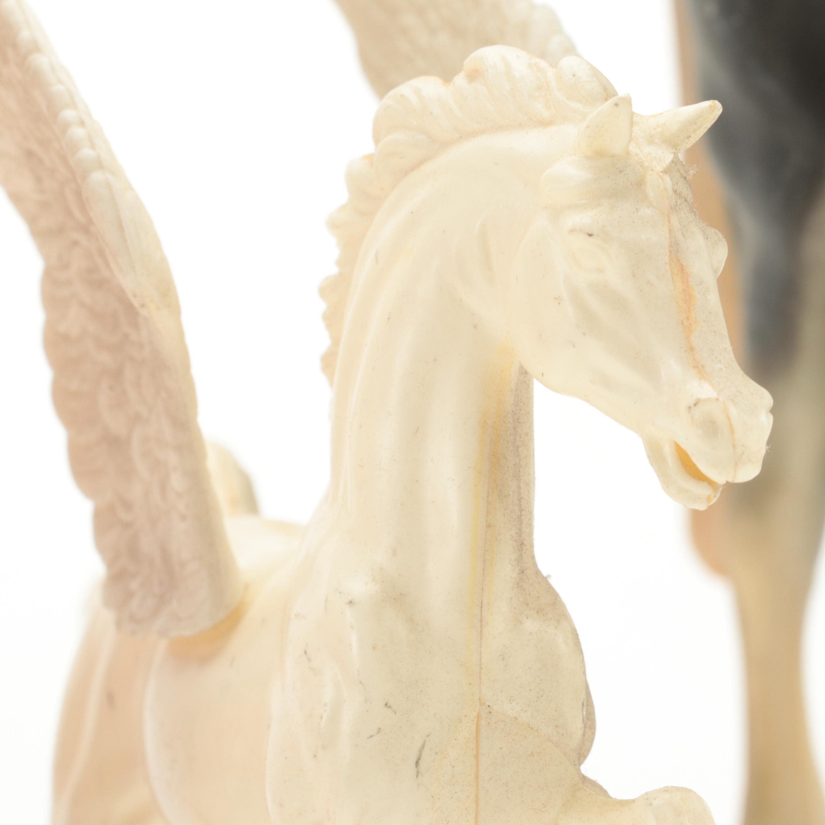 Imperial Toys Cast Plastic Horse With Other Toy Horses, Foals, and Pegasus