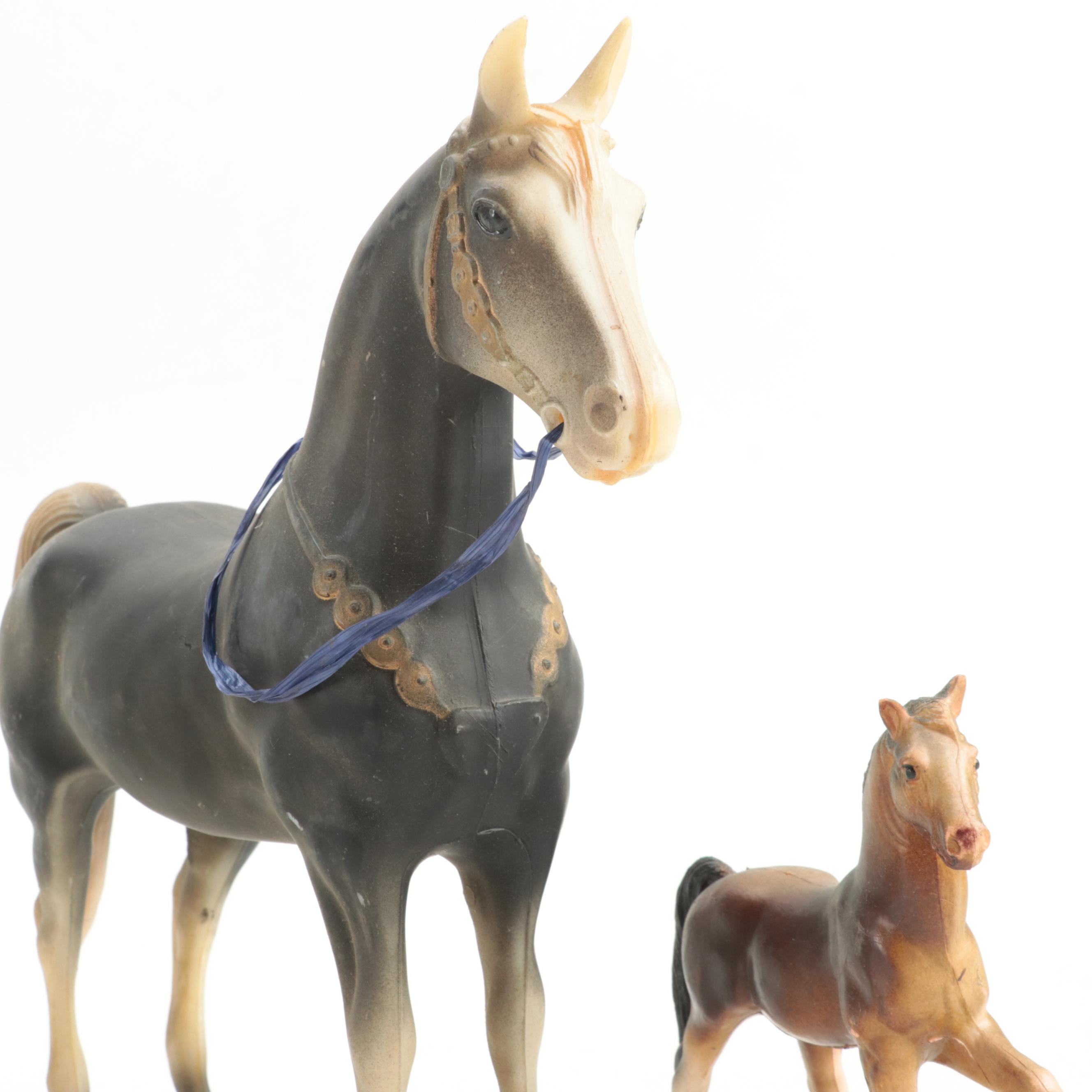Imperial Toys Cast Plastic Horse With Other Toy Horses, Foals, and Pegasus