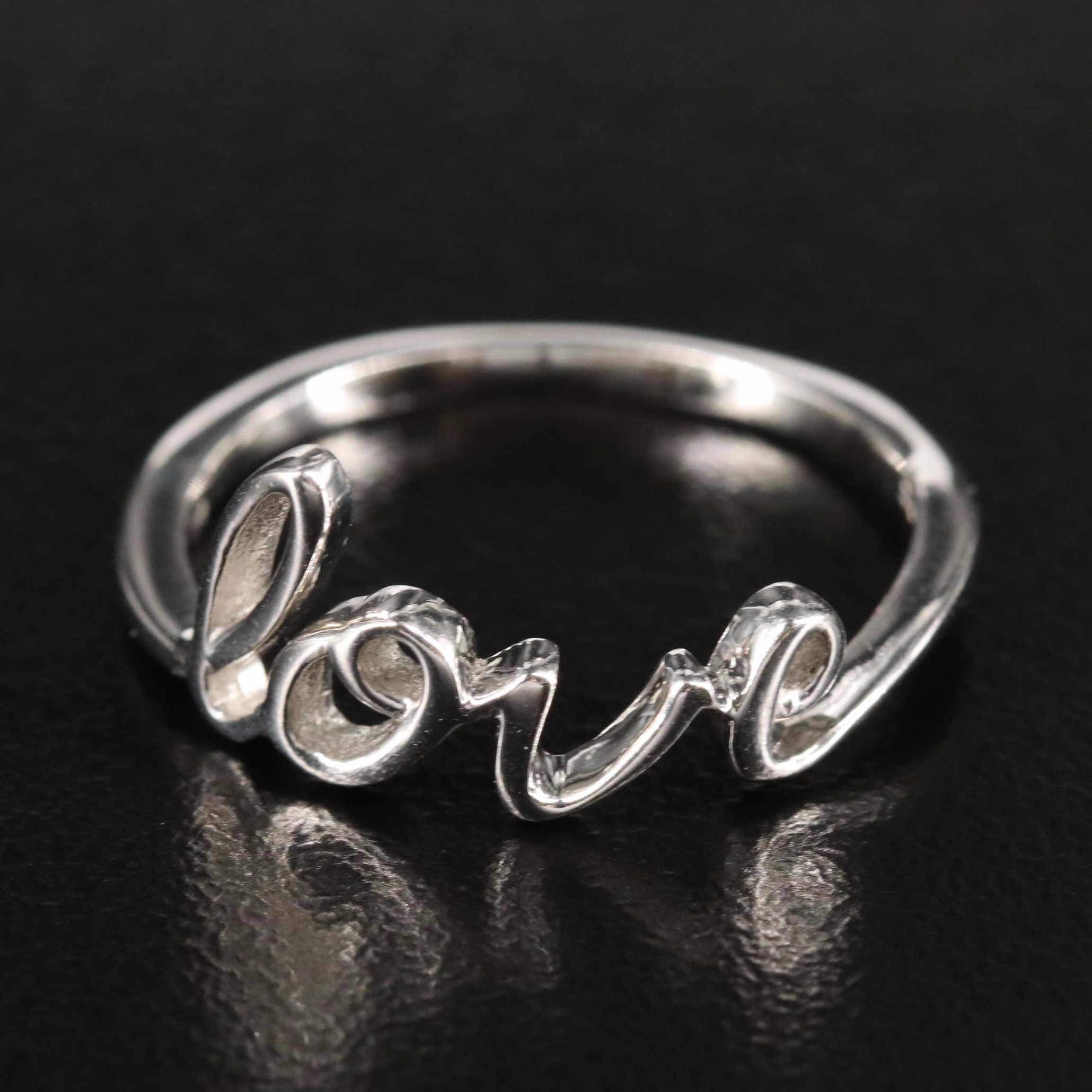 Sterling "Love" Ring