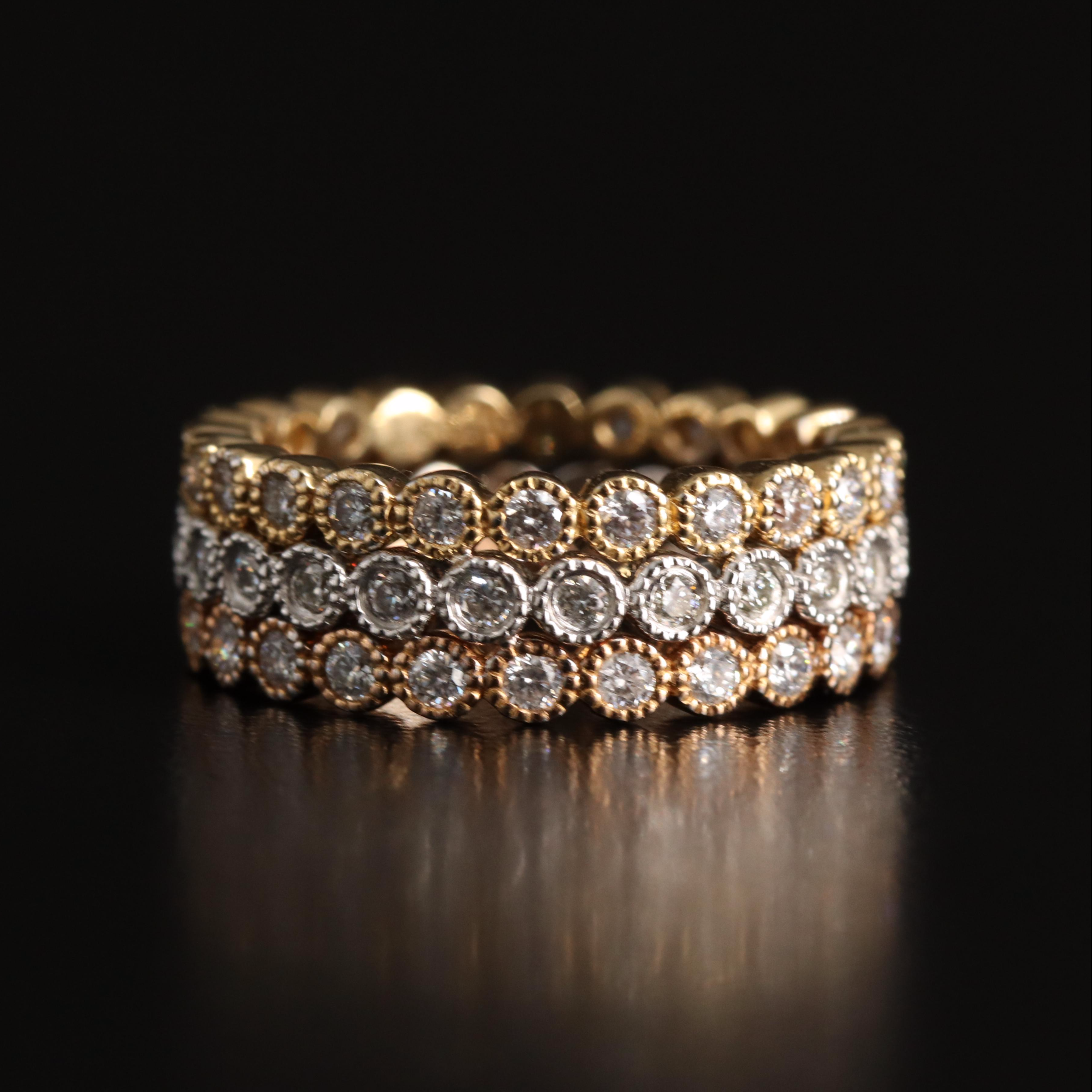 14K Tri-Color Gold 1.48 CTW Diamond Ring