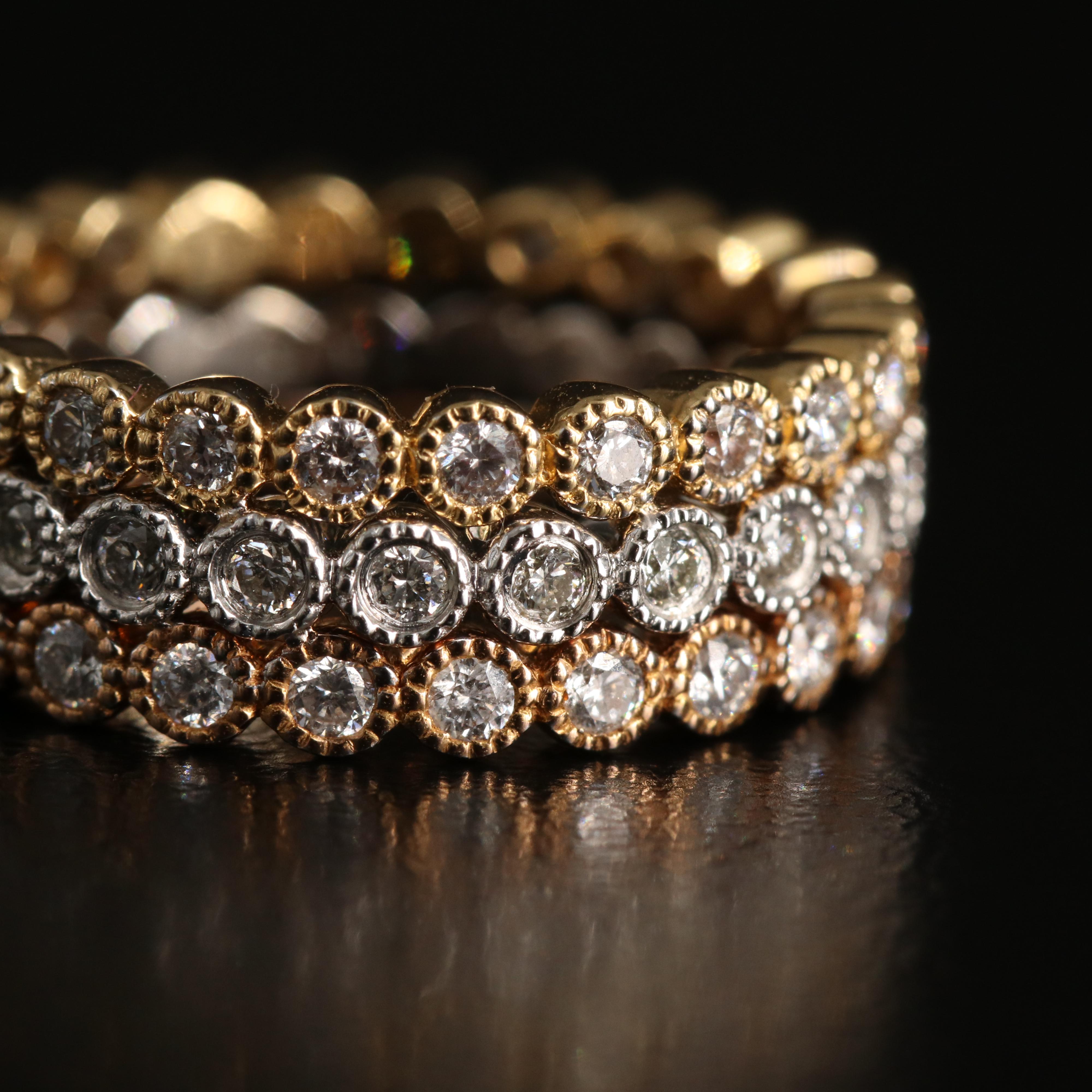 14K Tri-Color Gold 1.48 CTW Diamond Ring