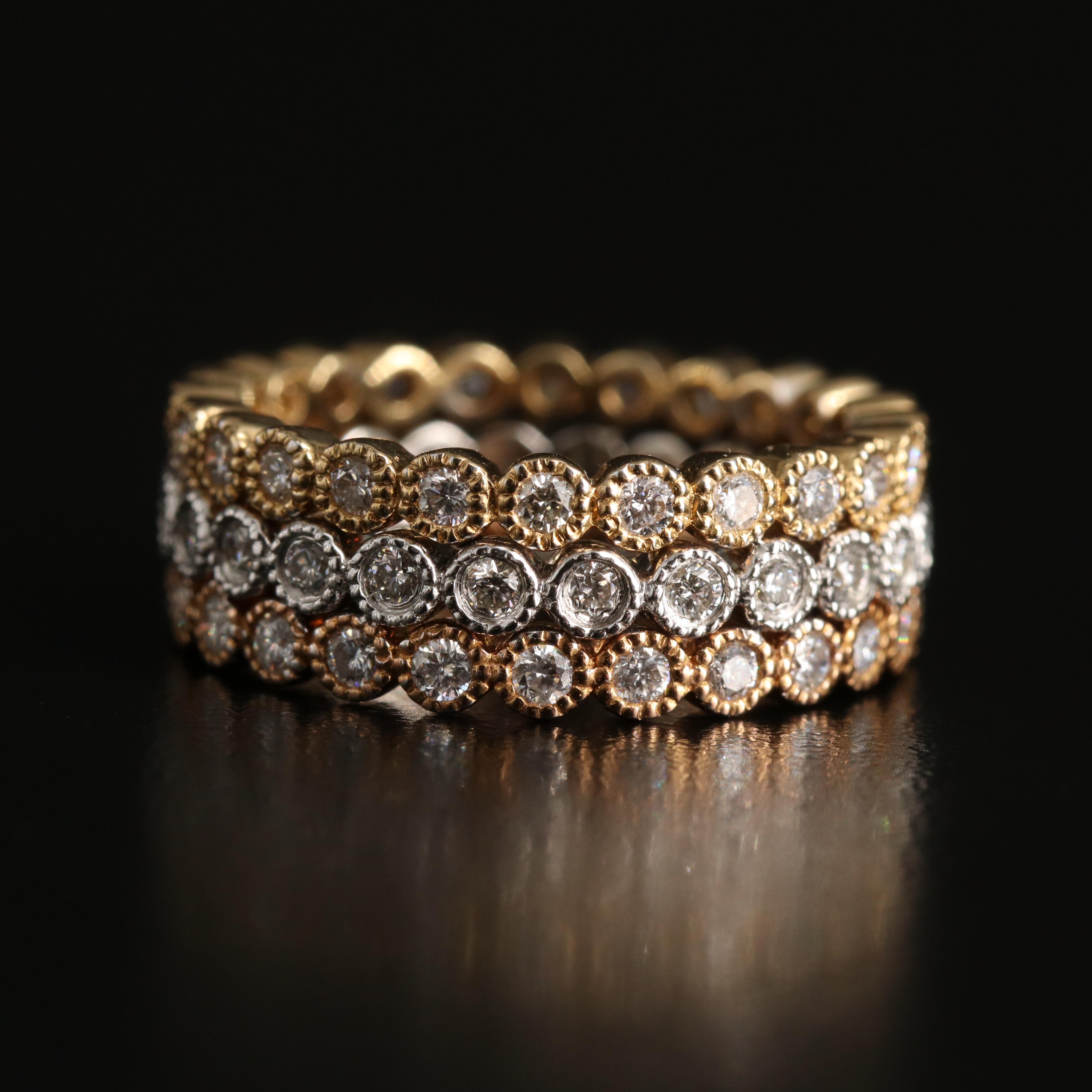 14K Tri-Color Gold 1.48 CTW Diamond Ring