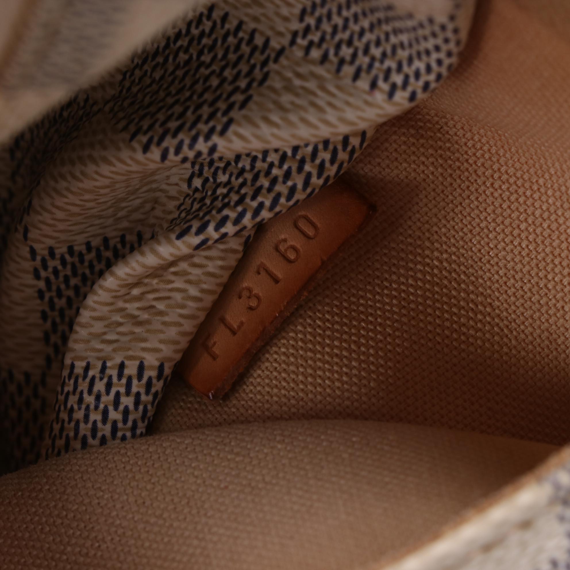 Louis Vuitton Totally PM in Damier Azur Canvas and Vachetta Leather