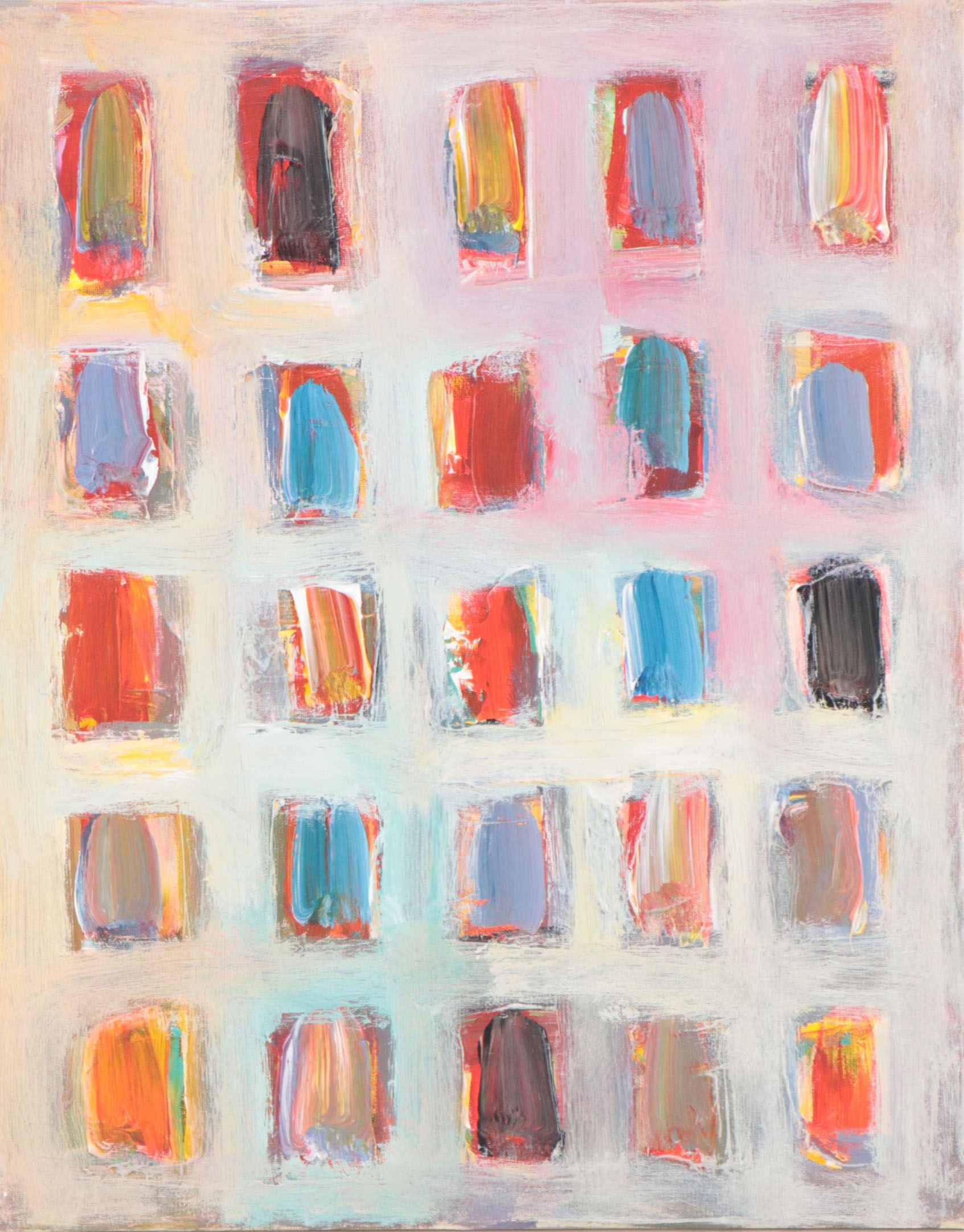 Leif Janek Abstract Acrylic Painting, 21st Century