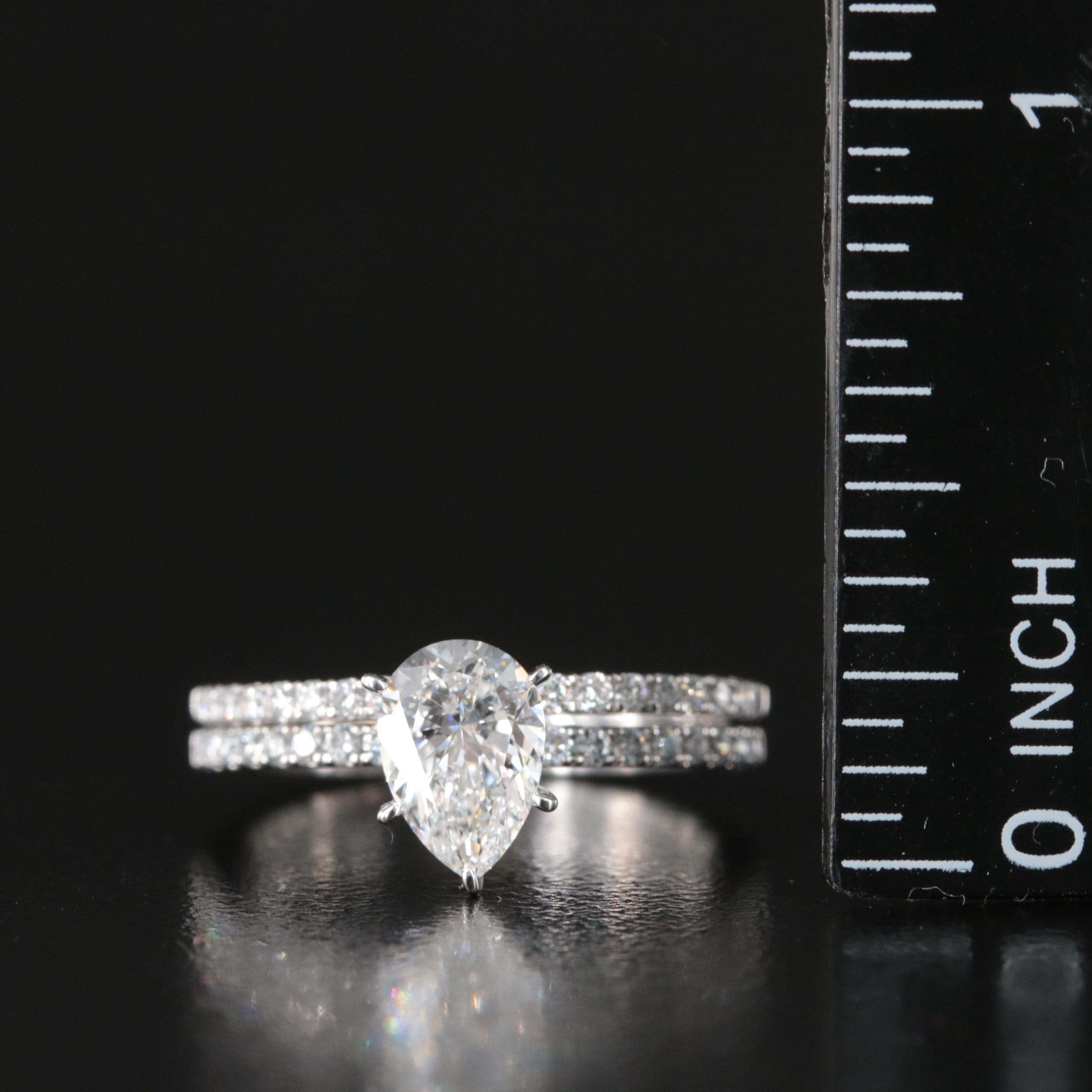 14K 1.33 CTW Lab Grown Diamond Ring and Band Set