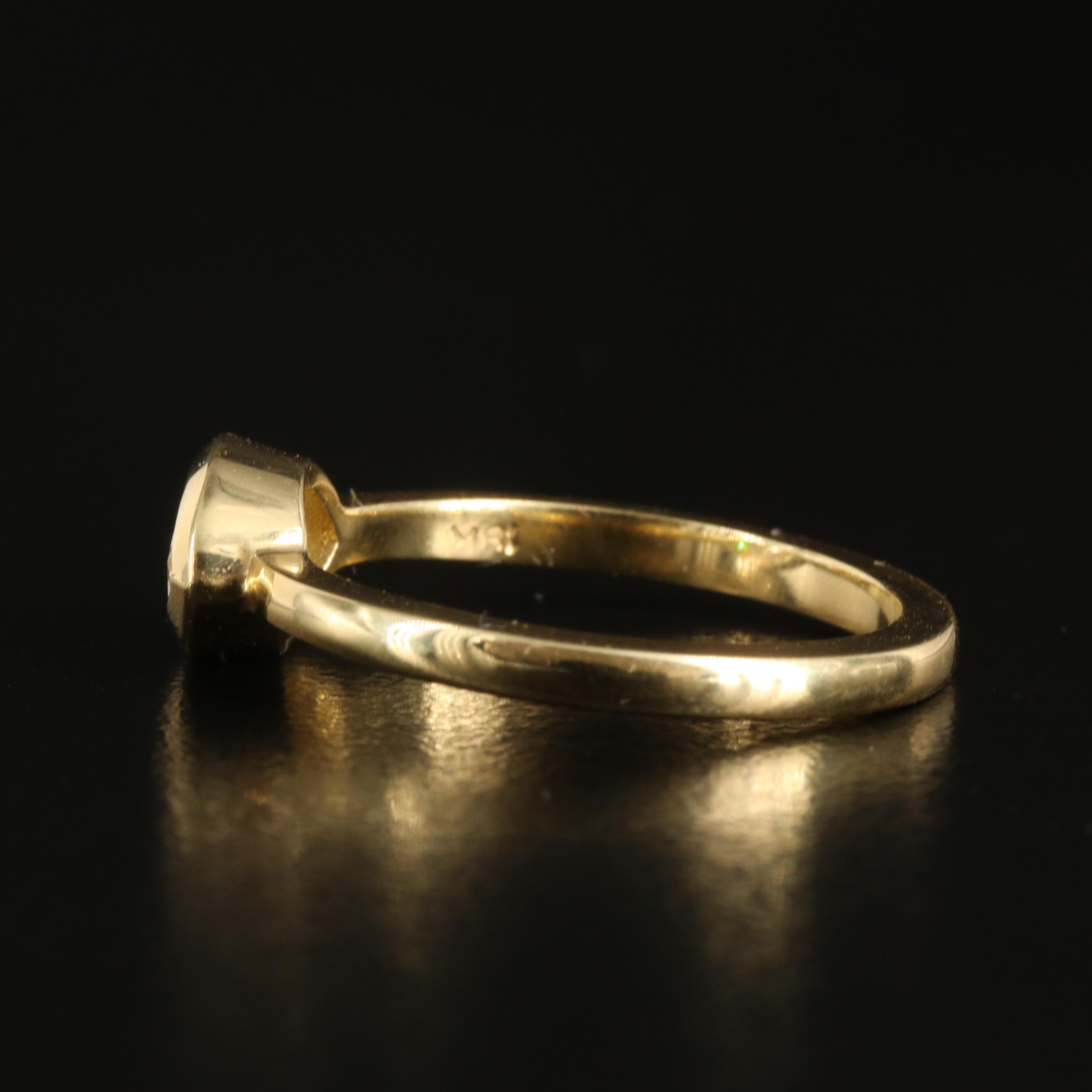 18K 0.86 CT Diamond East-West Solitaire Ring