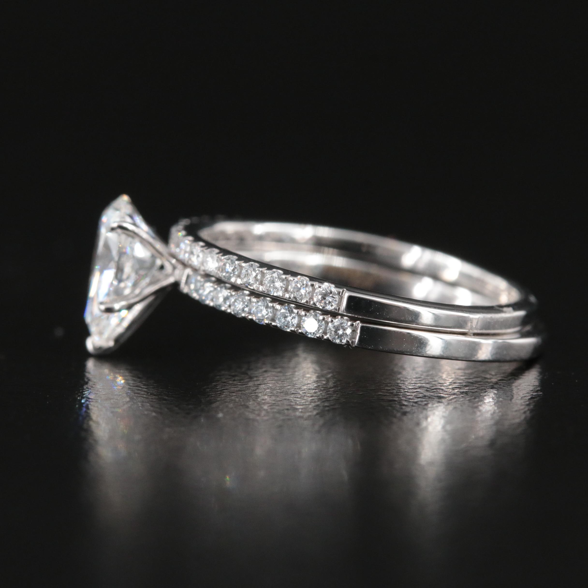 14K 1.33 CTW Lab Grown Diamond Ring and Band Set